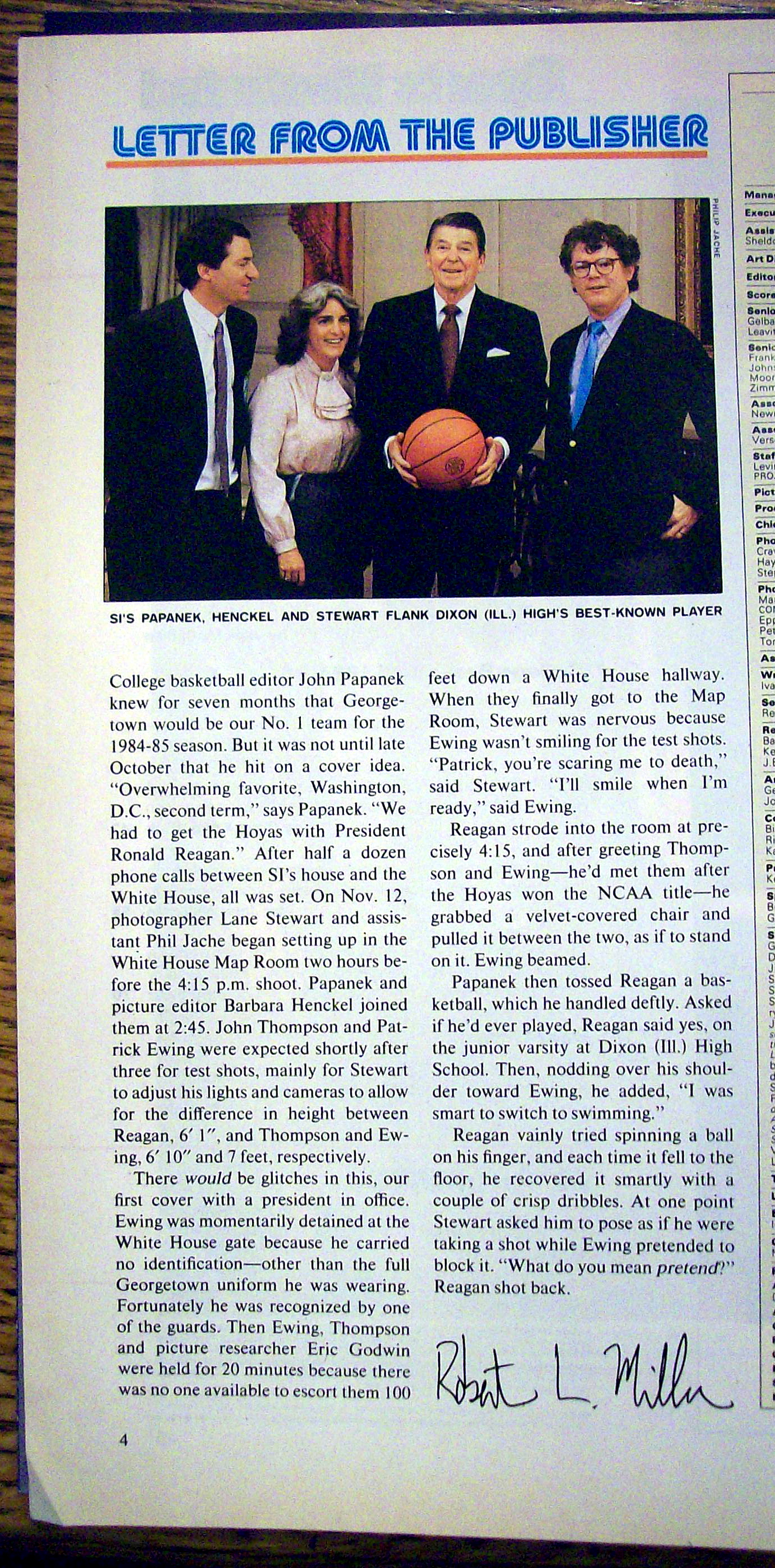 Sports Illustrated Magazine-November 26, 1984-P. Ewing