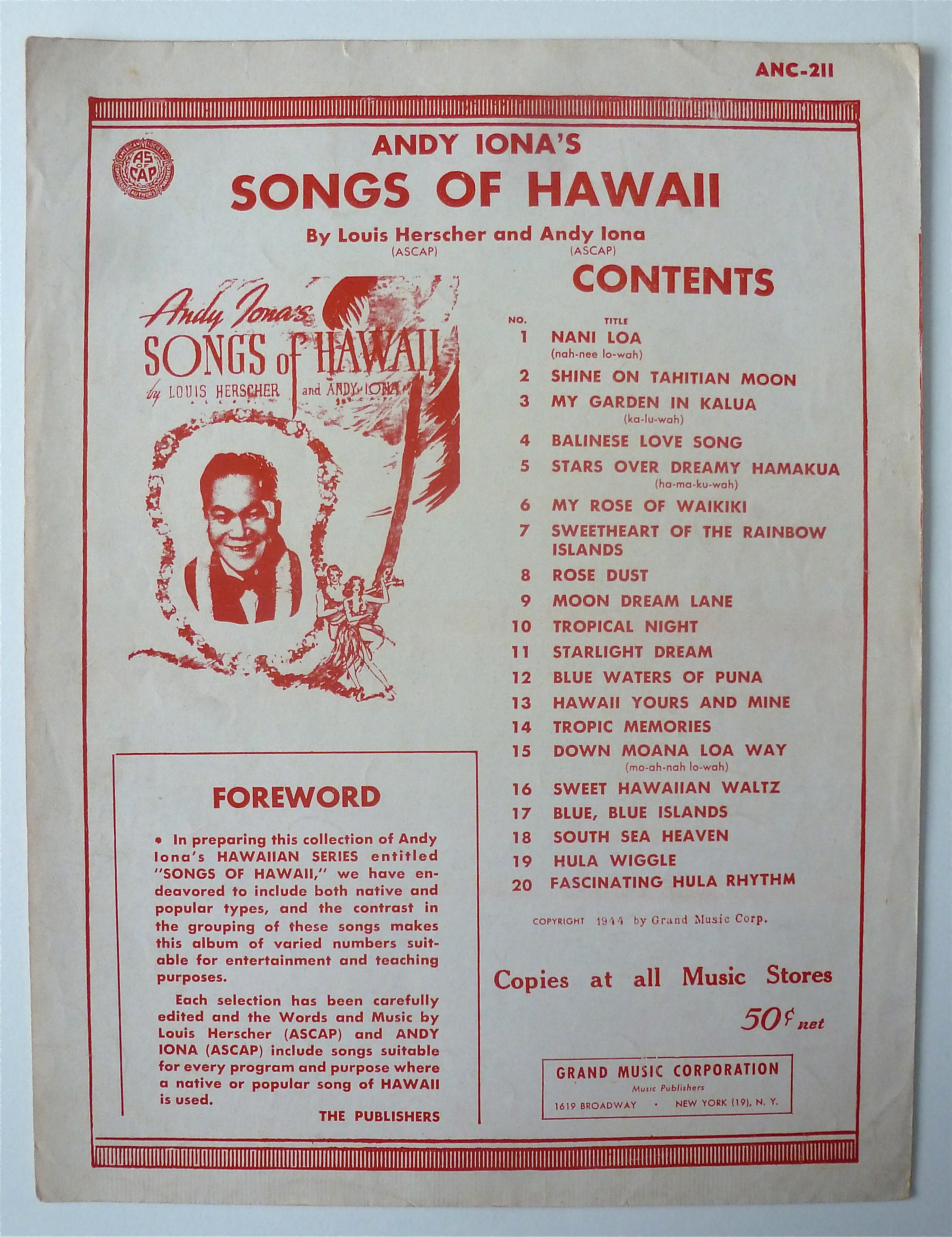 Sheet Music For 1946 Tonight Be Tender To Me