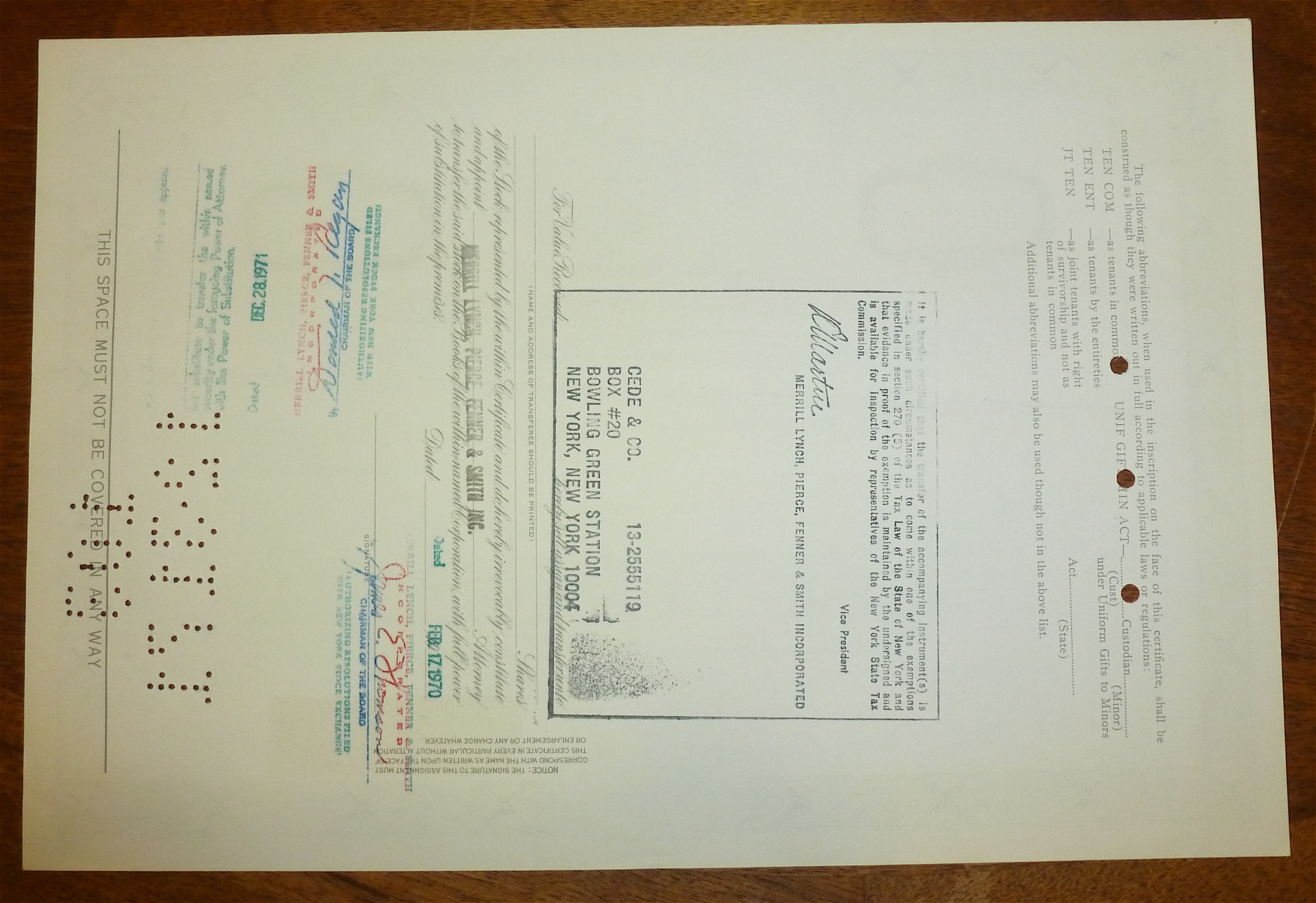1970 Cohu Electronics Inc. Stock Certificate