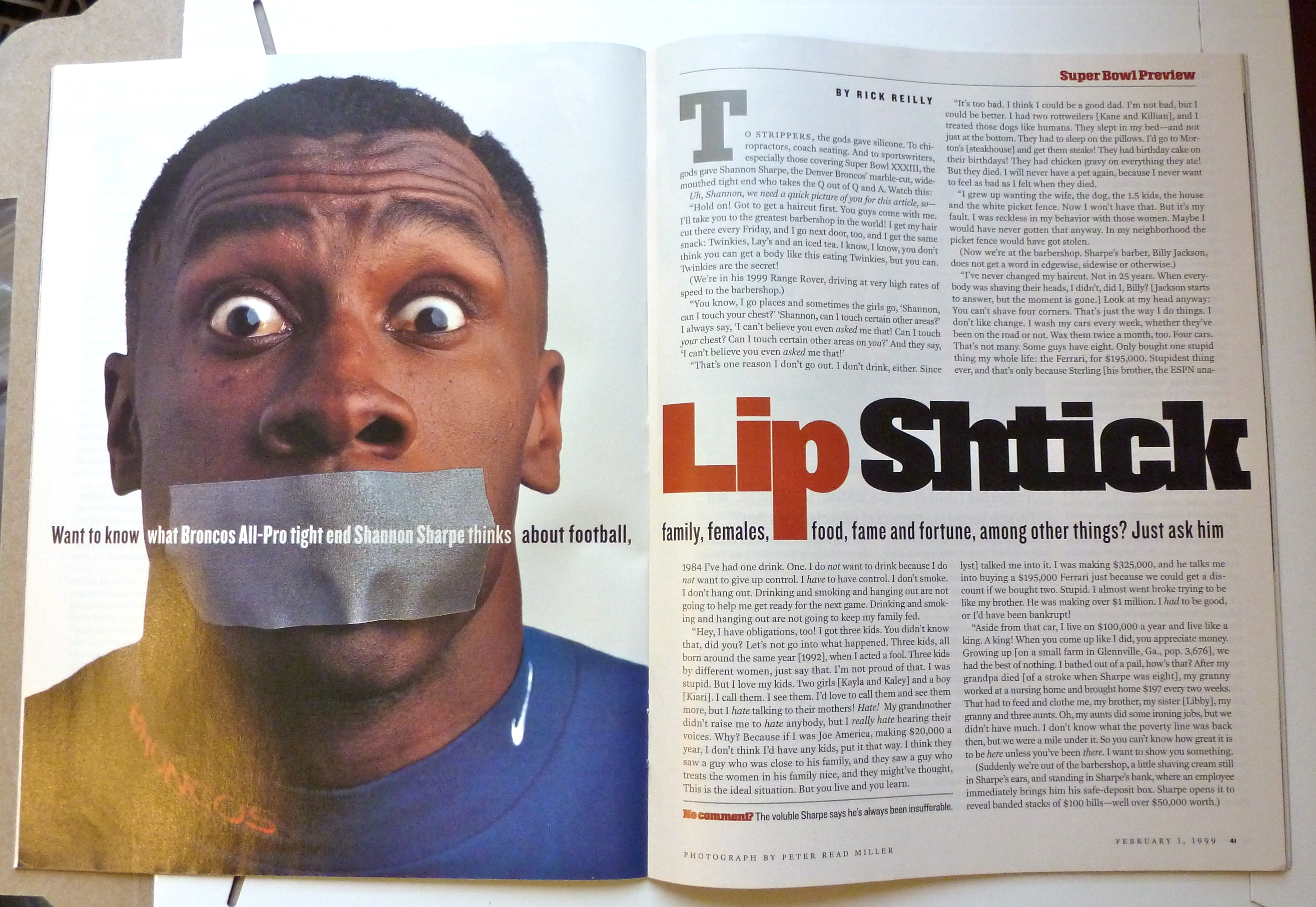 Sports Illustrated Magazine-Feb 1, 1999-Shannon Sharpe