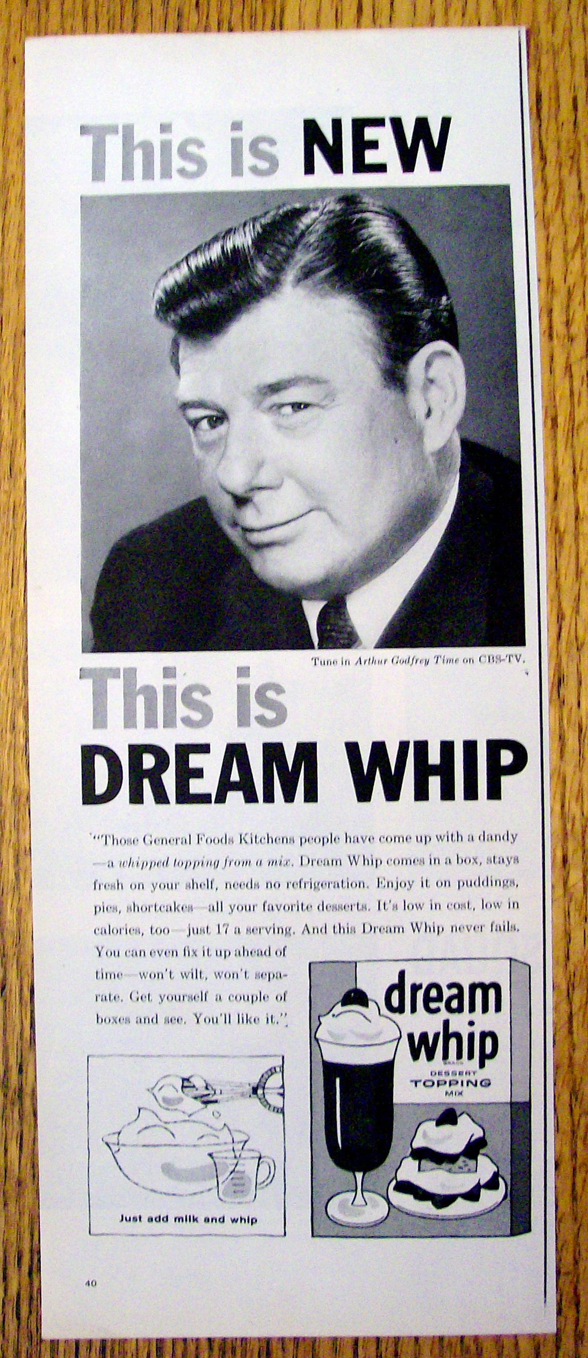 1959 Dream Whip with Arthur Godfrey