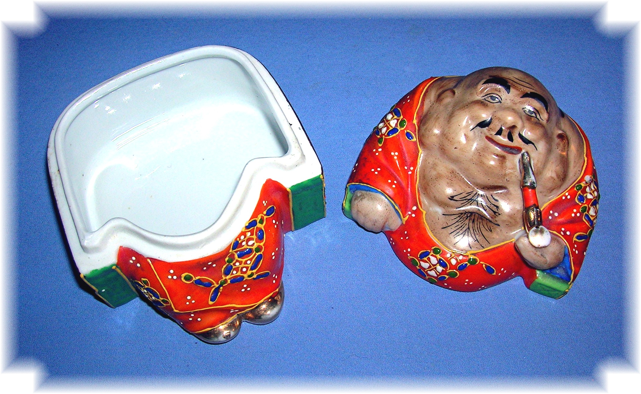 Porcelain Japanese Man Jar