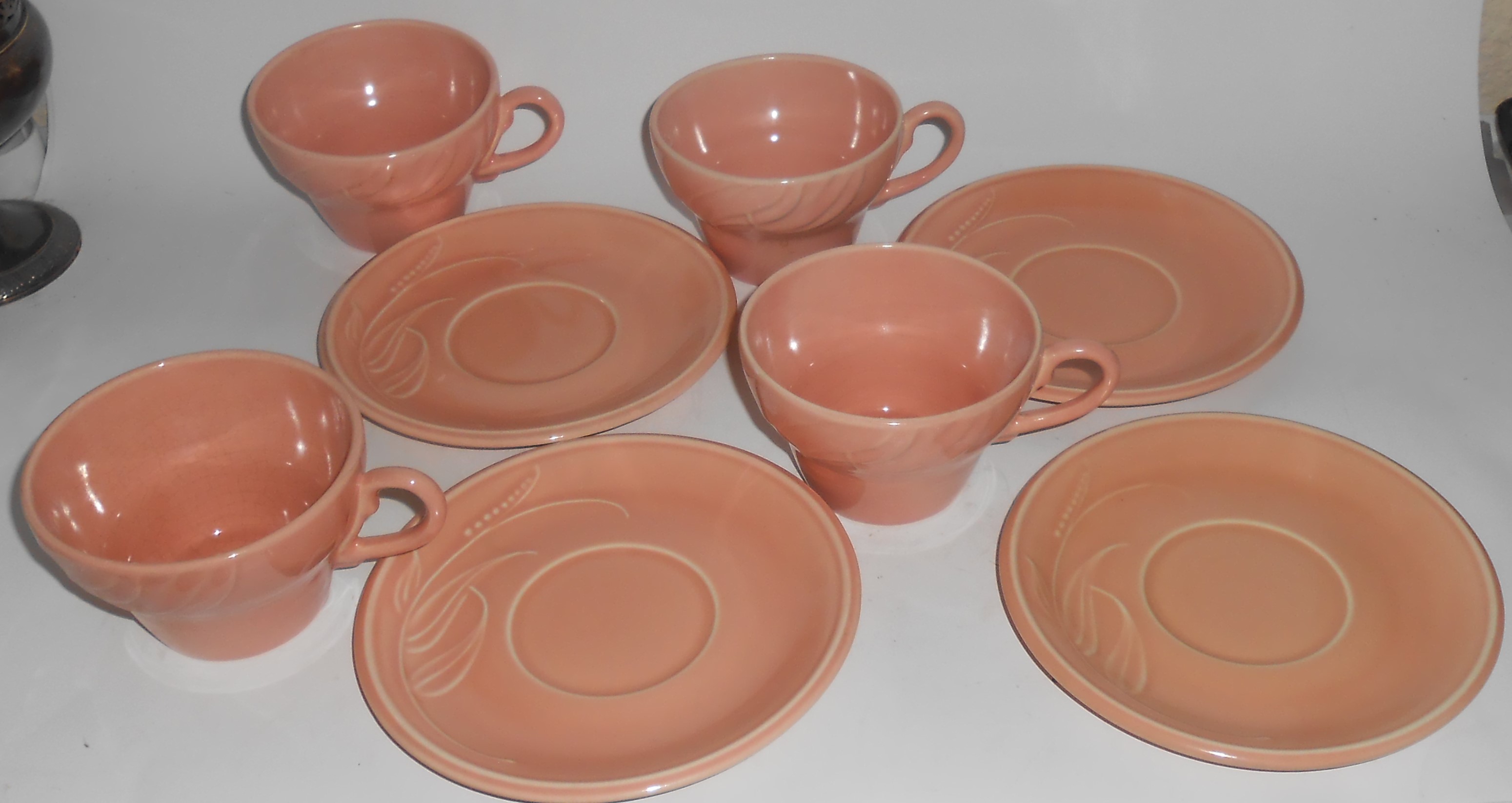 Pacific Pottery Dura-Rim Lilly of The Valley Pink Set/4