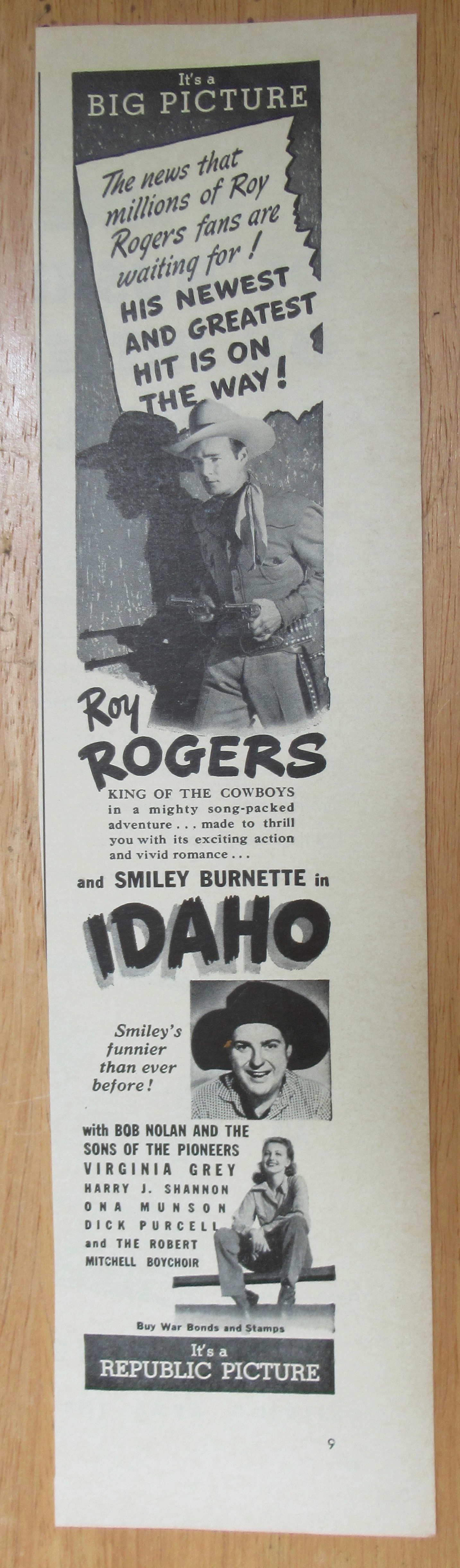1943 Idaho with Cowboy Roy Rogers