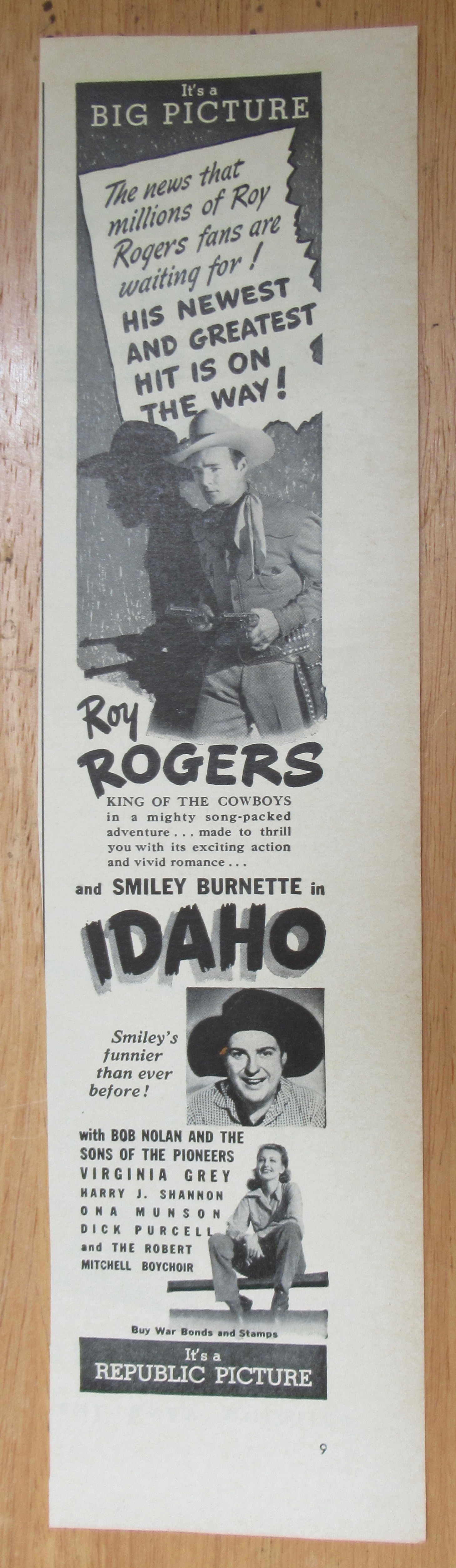 1943 Idaho with Cowboy Roy Rogers