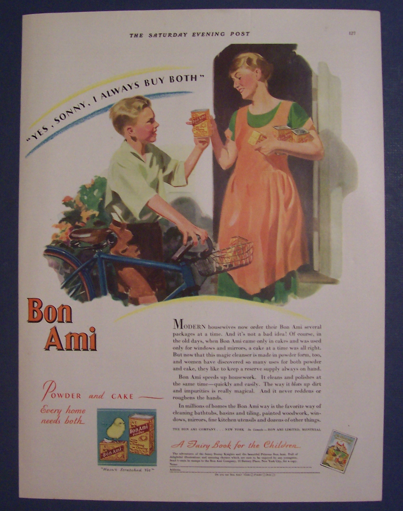 1929 Bon Ami Powder & Cake