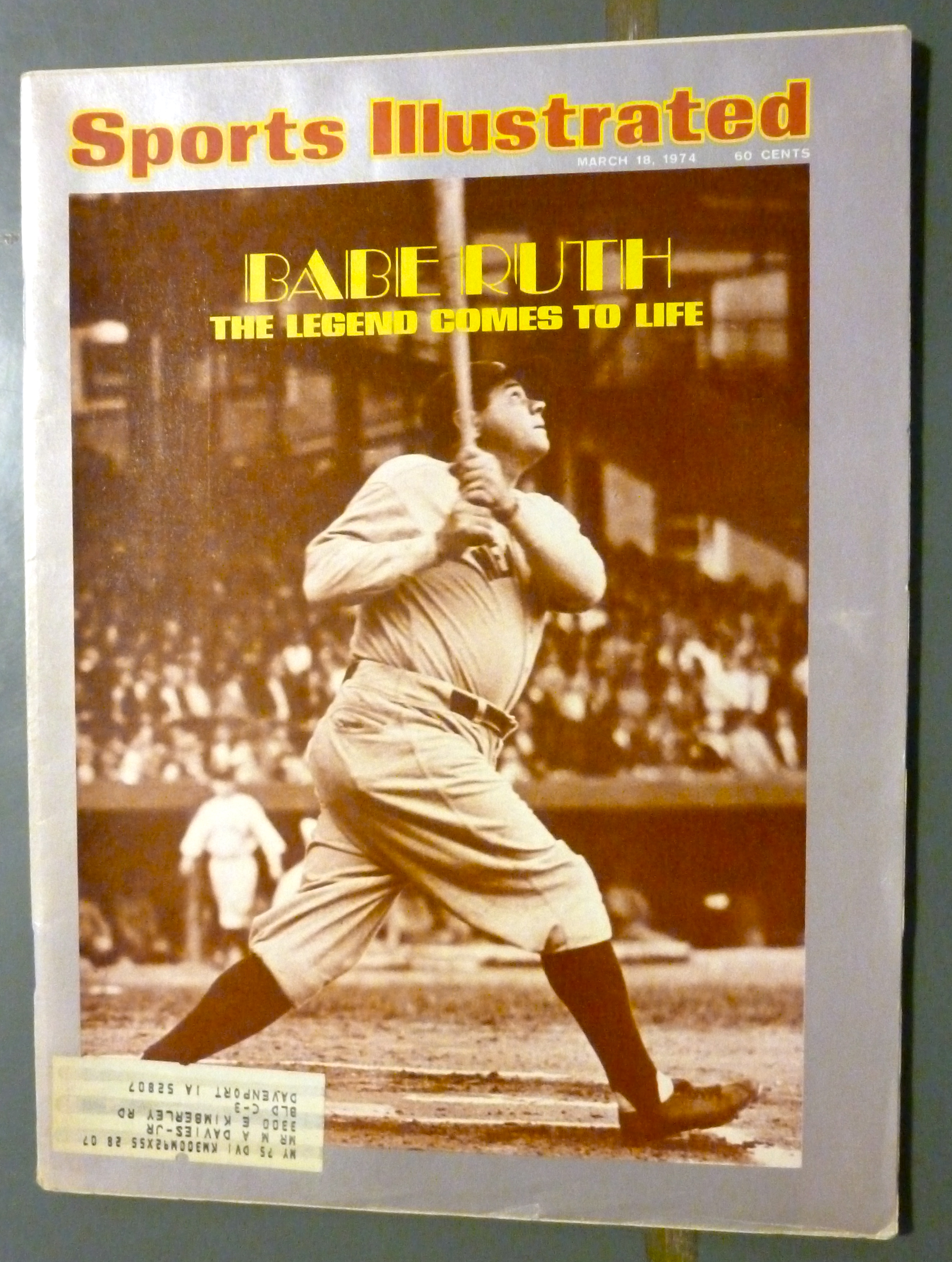 Sports Illustrated Magazine-March 18, 1974-Babe Ruth