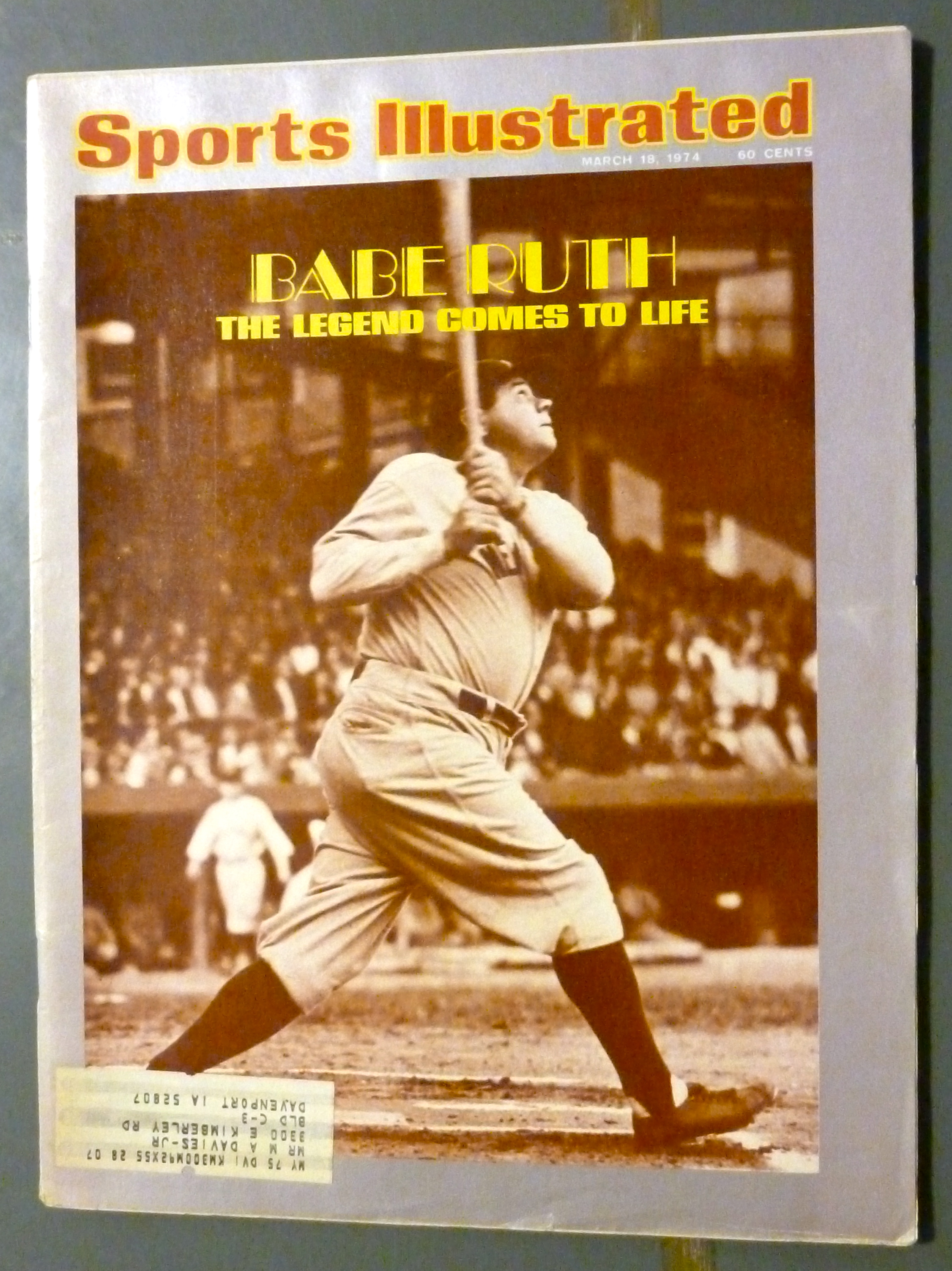 Sports Illustrated Magazine-March 18, 1974-Babe Ruth