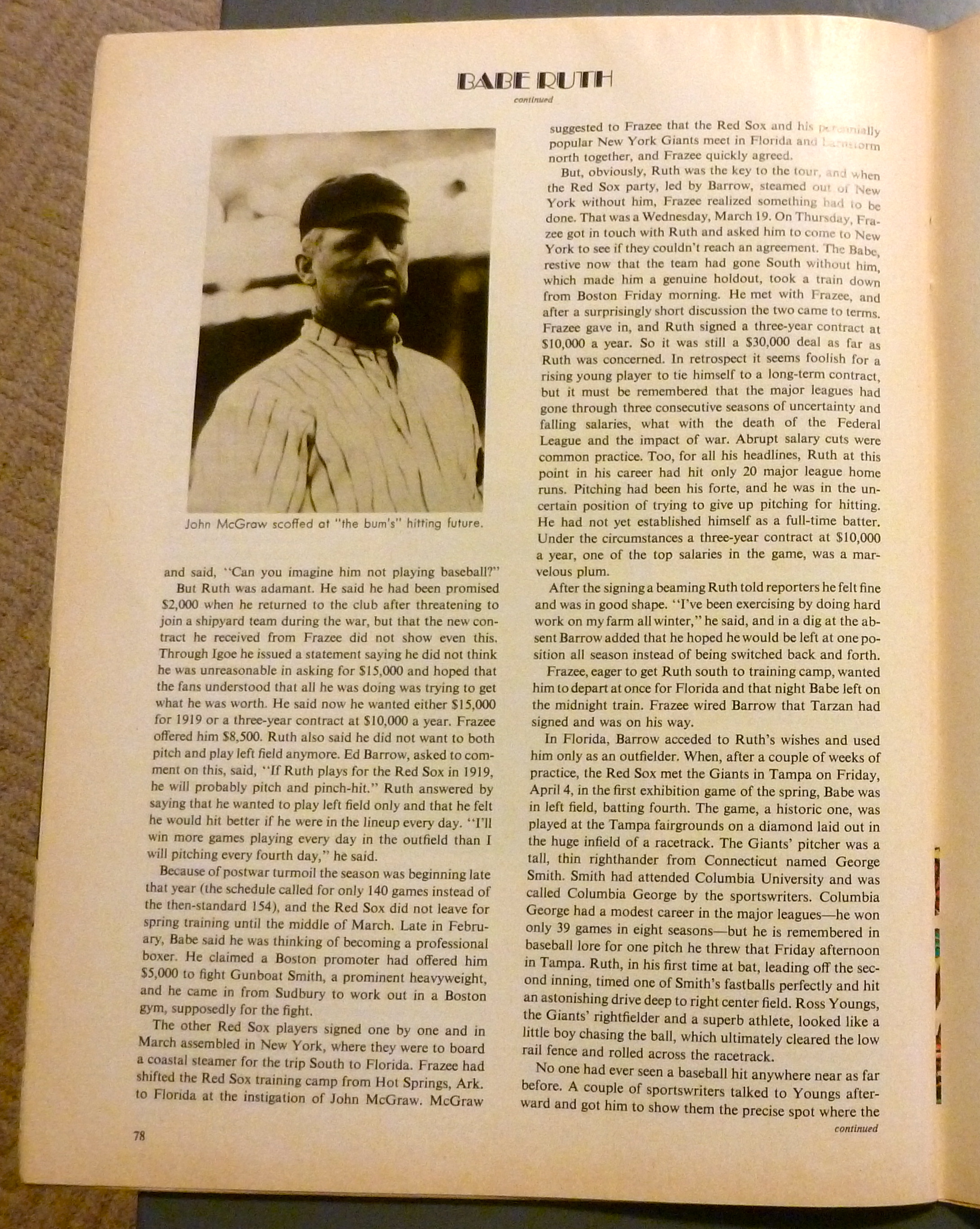 Sports Illustrated Magazine-March 18, 1974-Babe Ruth
