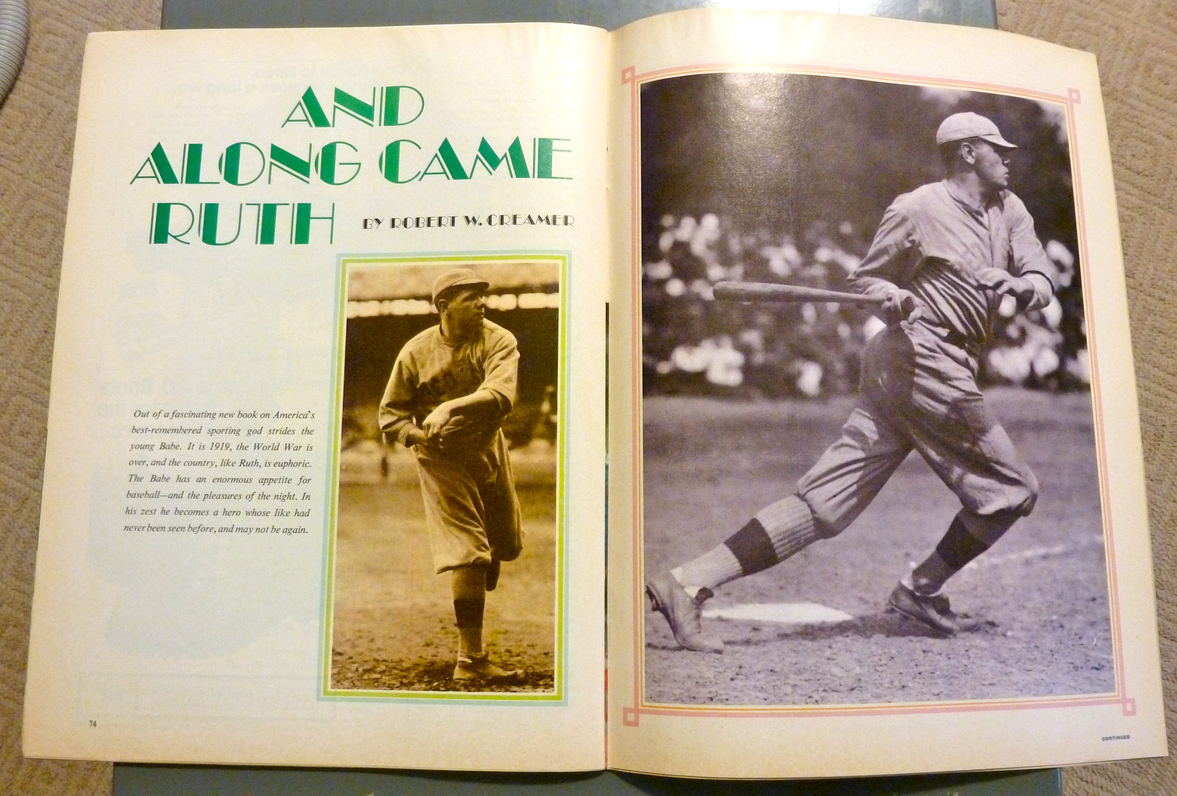 Sports Illustrated Magazine-March 18, 1974-Babe Ruth