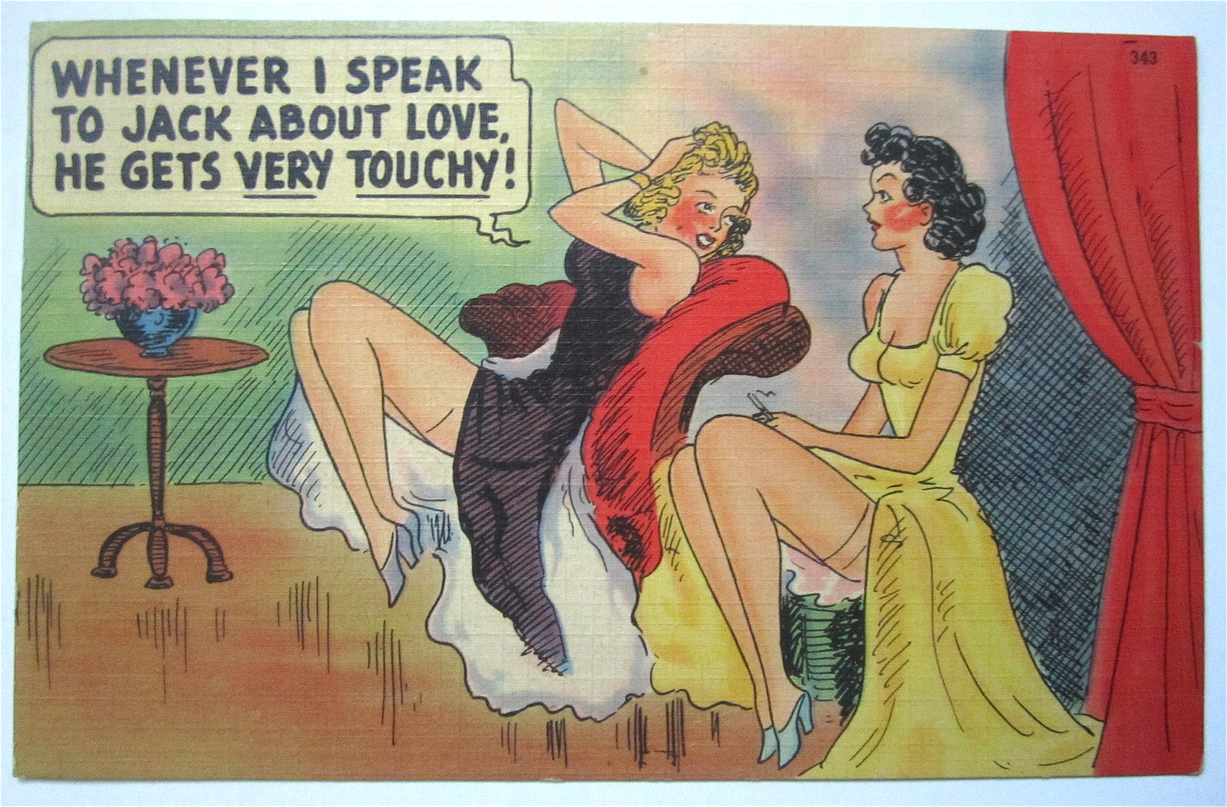Women Talking About Men Postcard