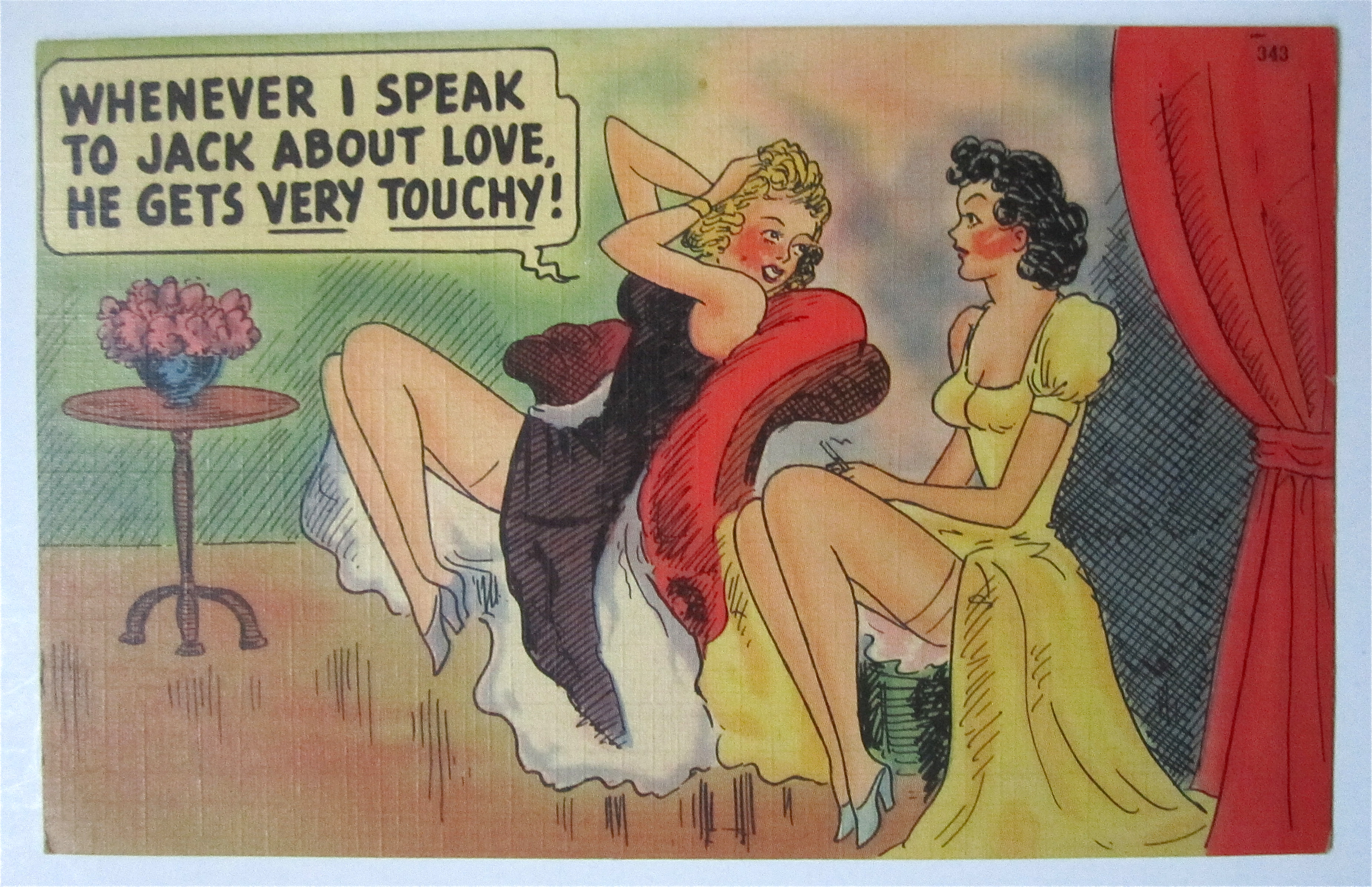Women Talking About Men Postcard
