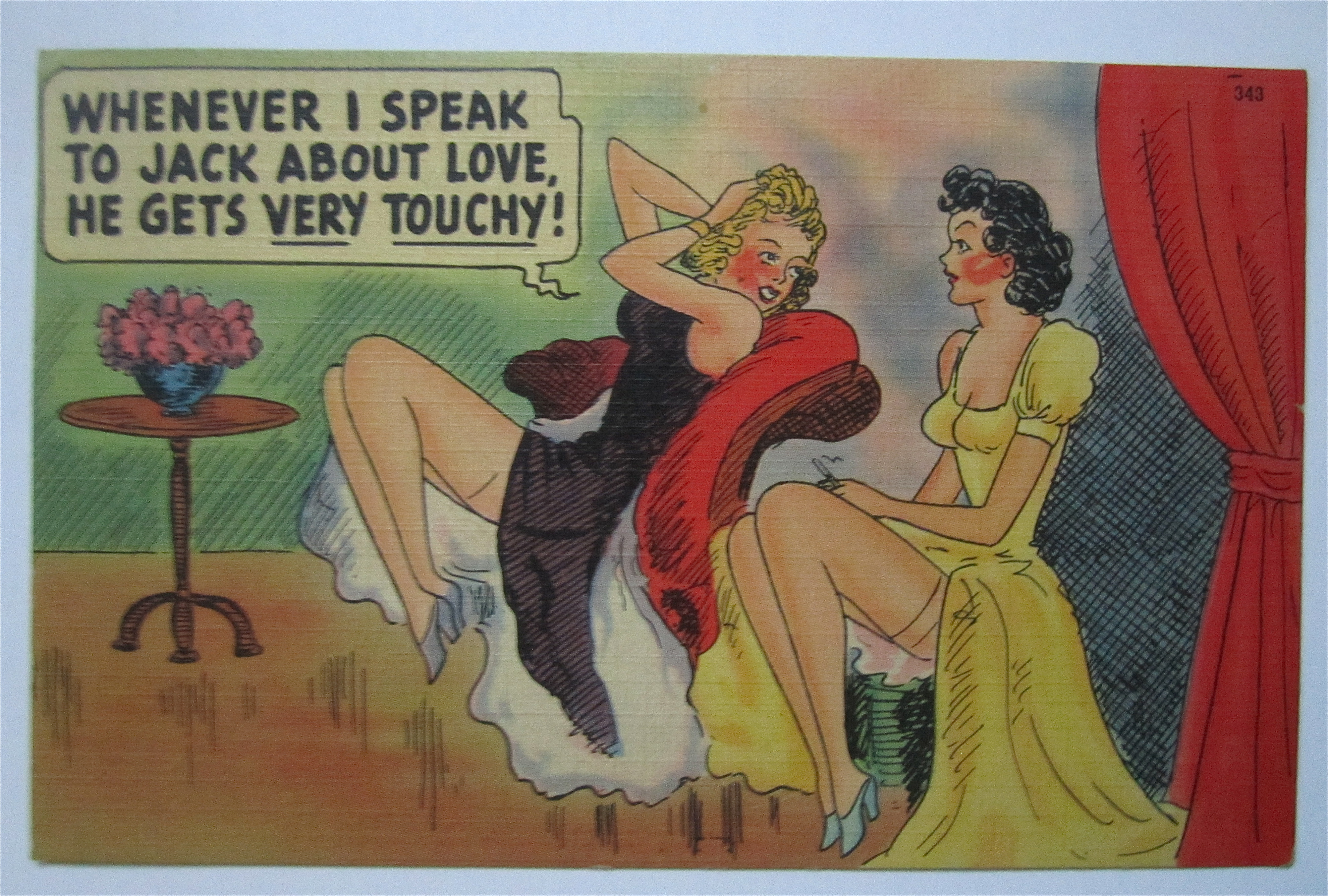 Women Talking About Men Postcard