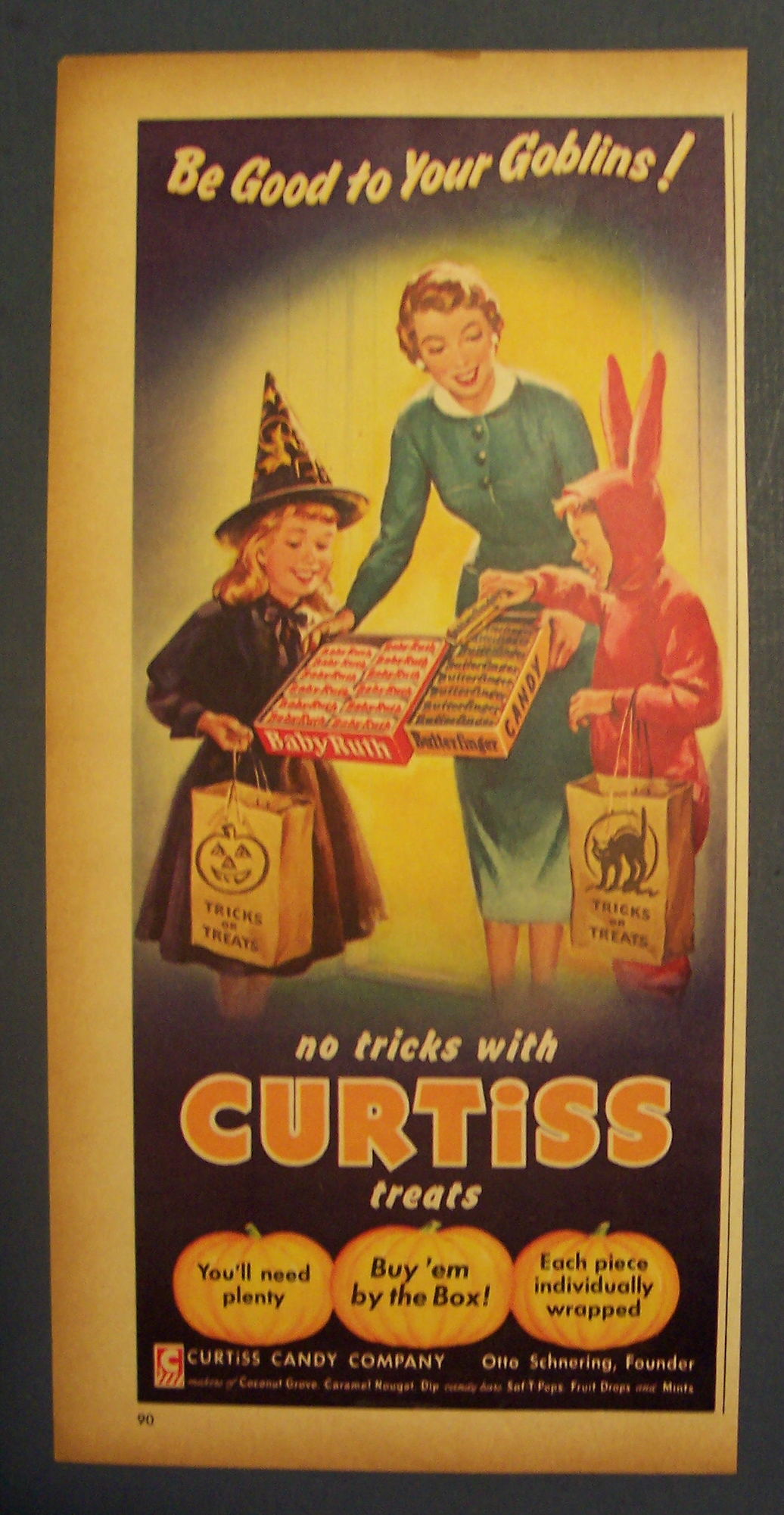 1956 Curtiss Candy with Children Trick or Treating
