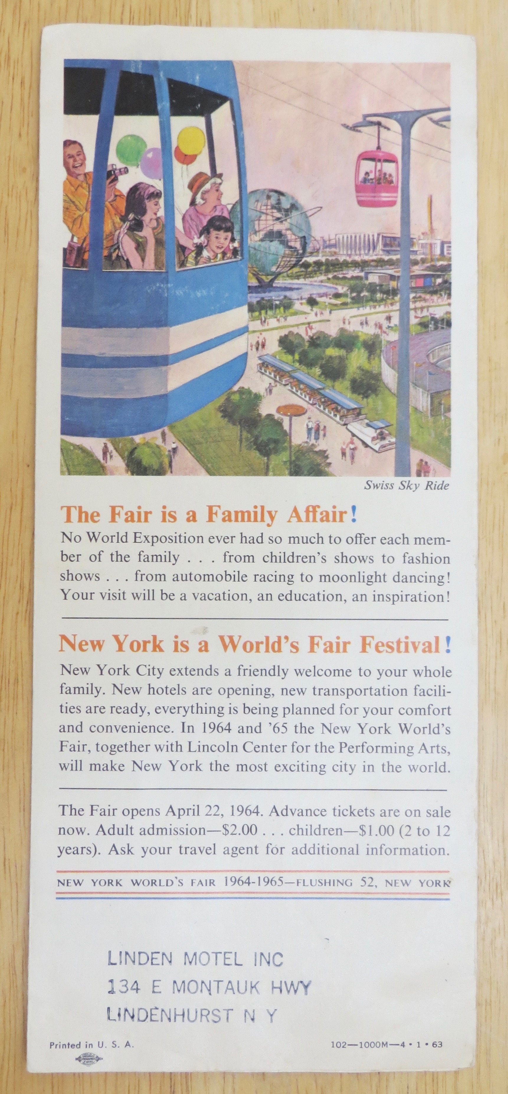 New York World's Fair Brochure 1964-65 World's Fair
