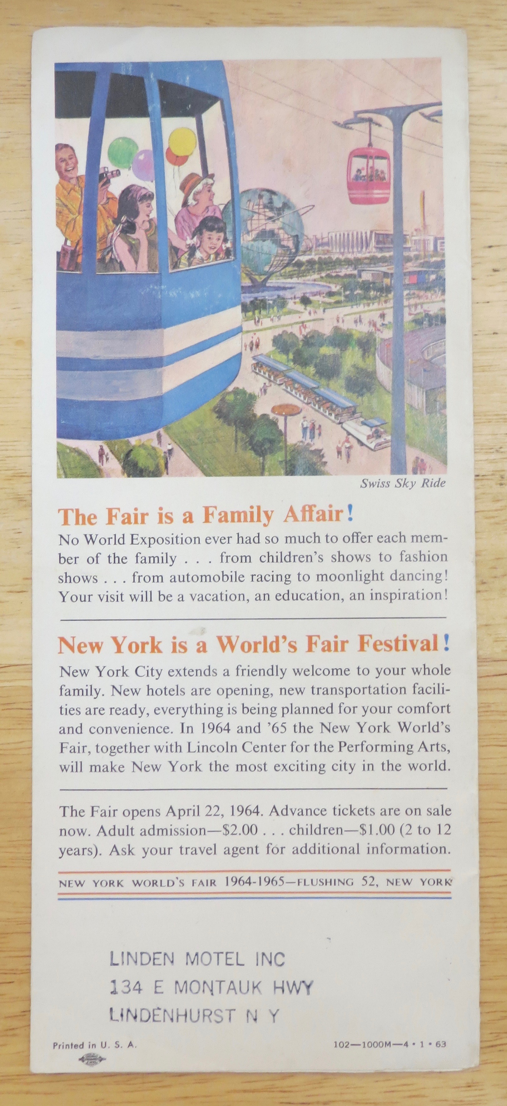 New York World's Fair Brochure 1964-65 World's Fair