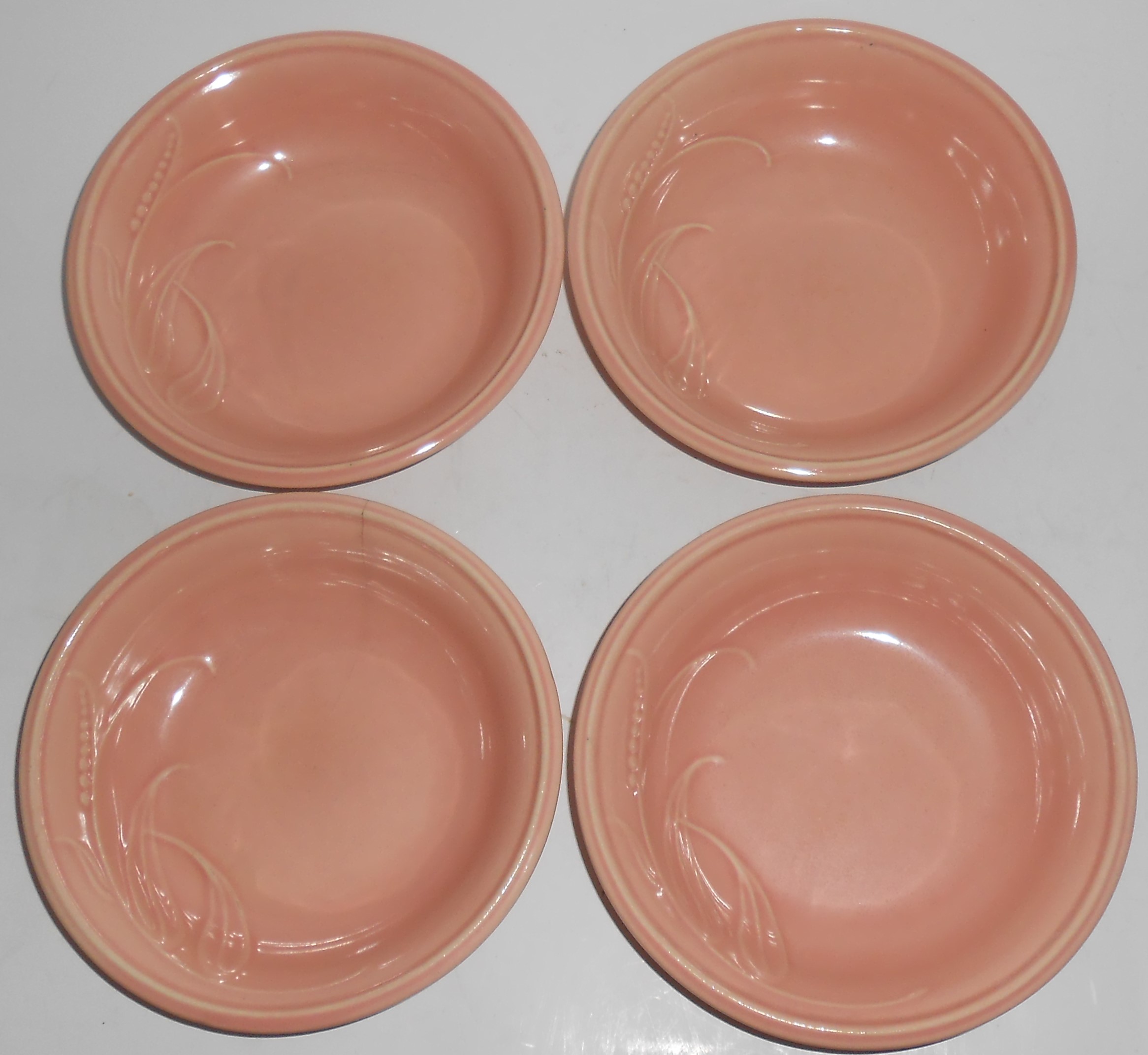 Pacific Pottery Dura-Rim Lilly of The Valley Pink Set/4