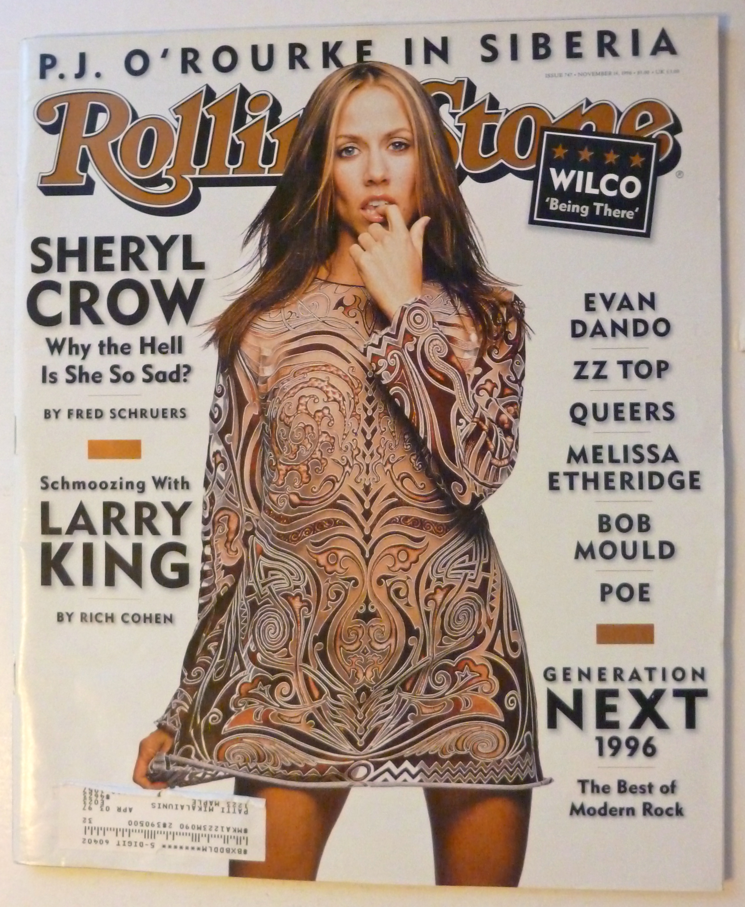 Rolling Stone Magazine November 14, 1996 Sheryl Crow
