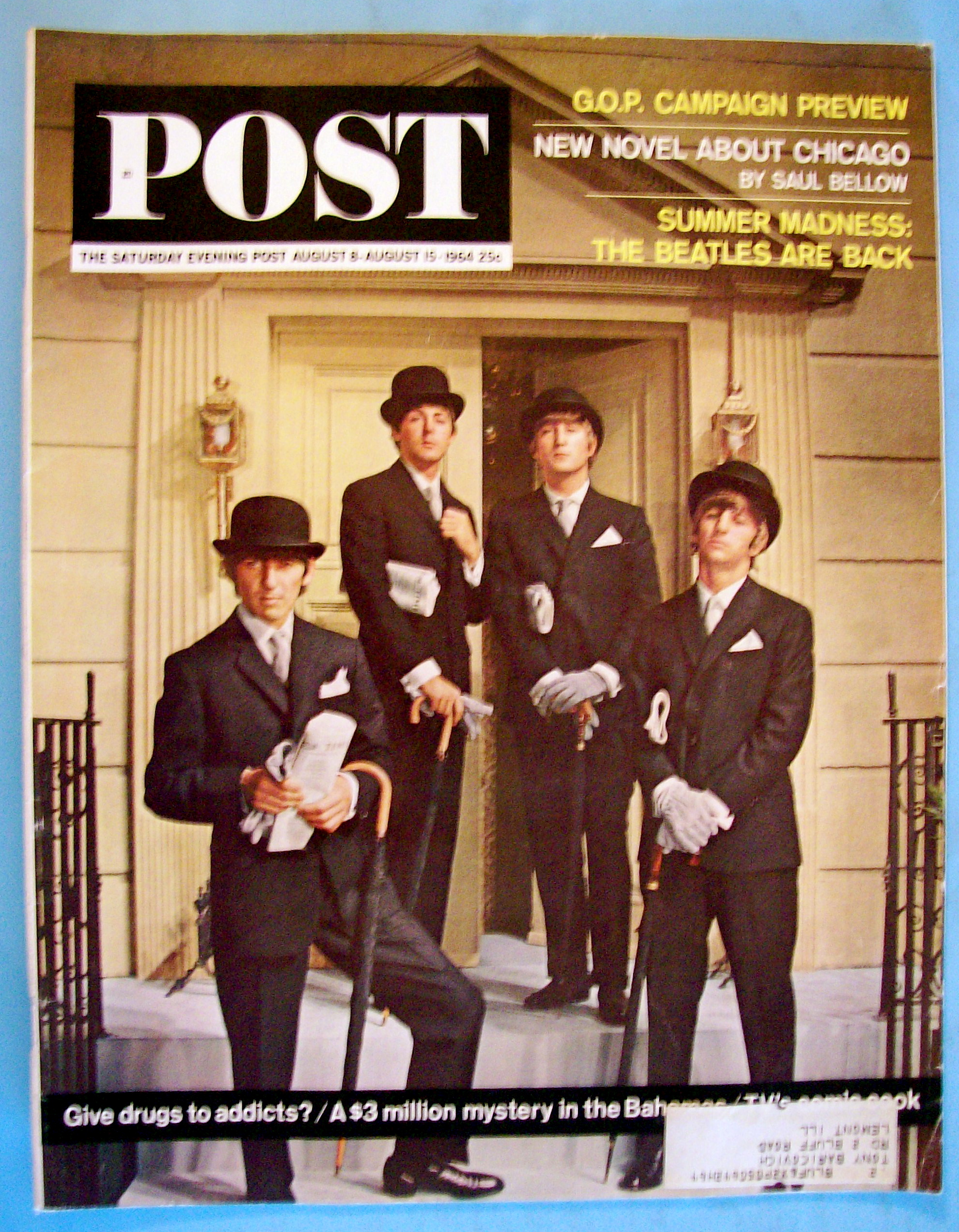 August 8-15, 1964 Saturday Evening Post - The Beatles