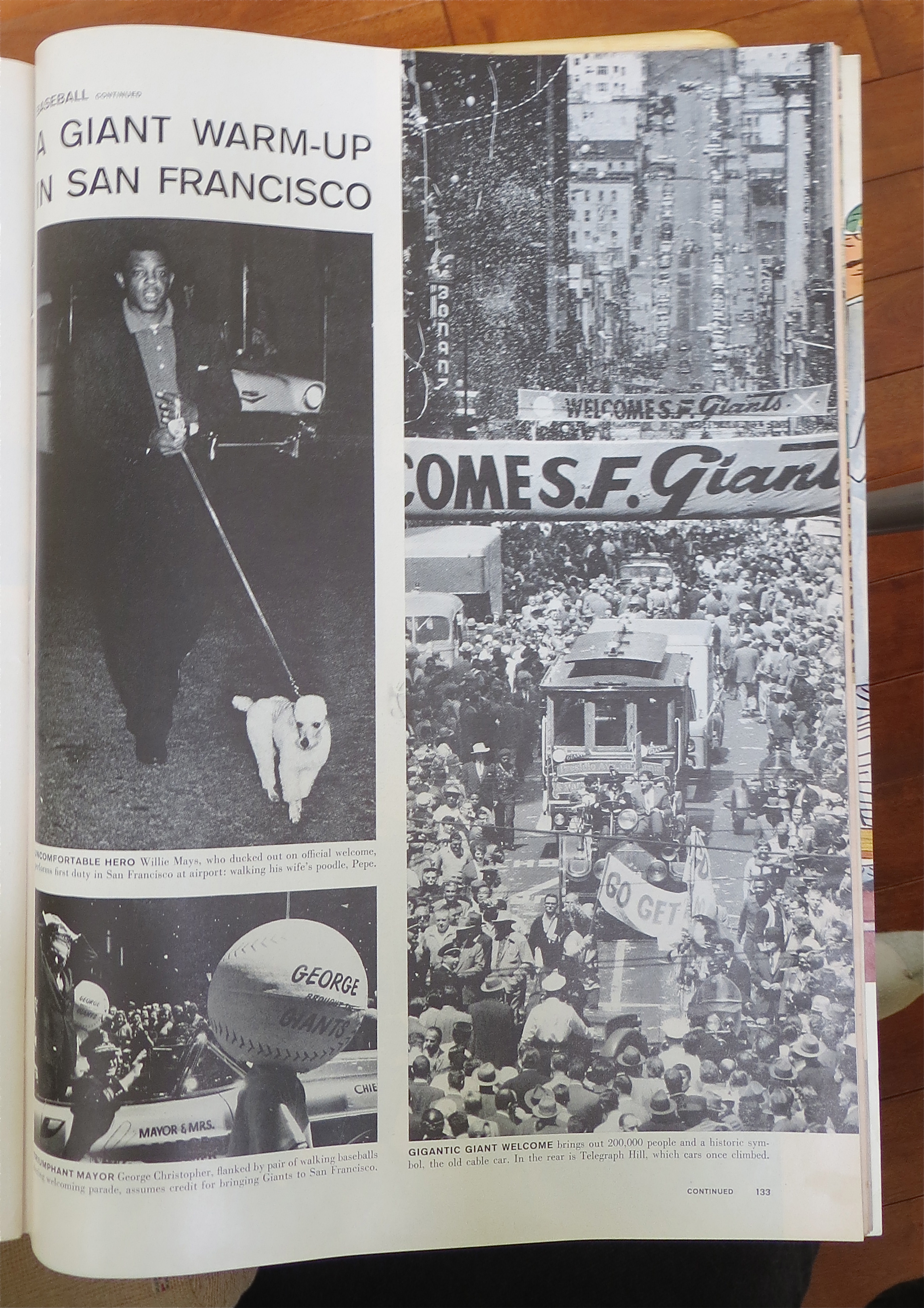 Life Magazine April 28, 1958 Willie Mays Leads Giants