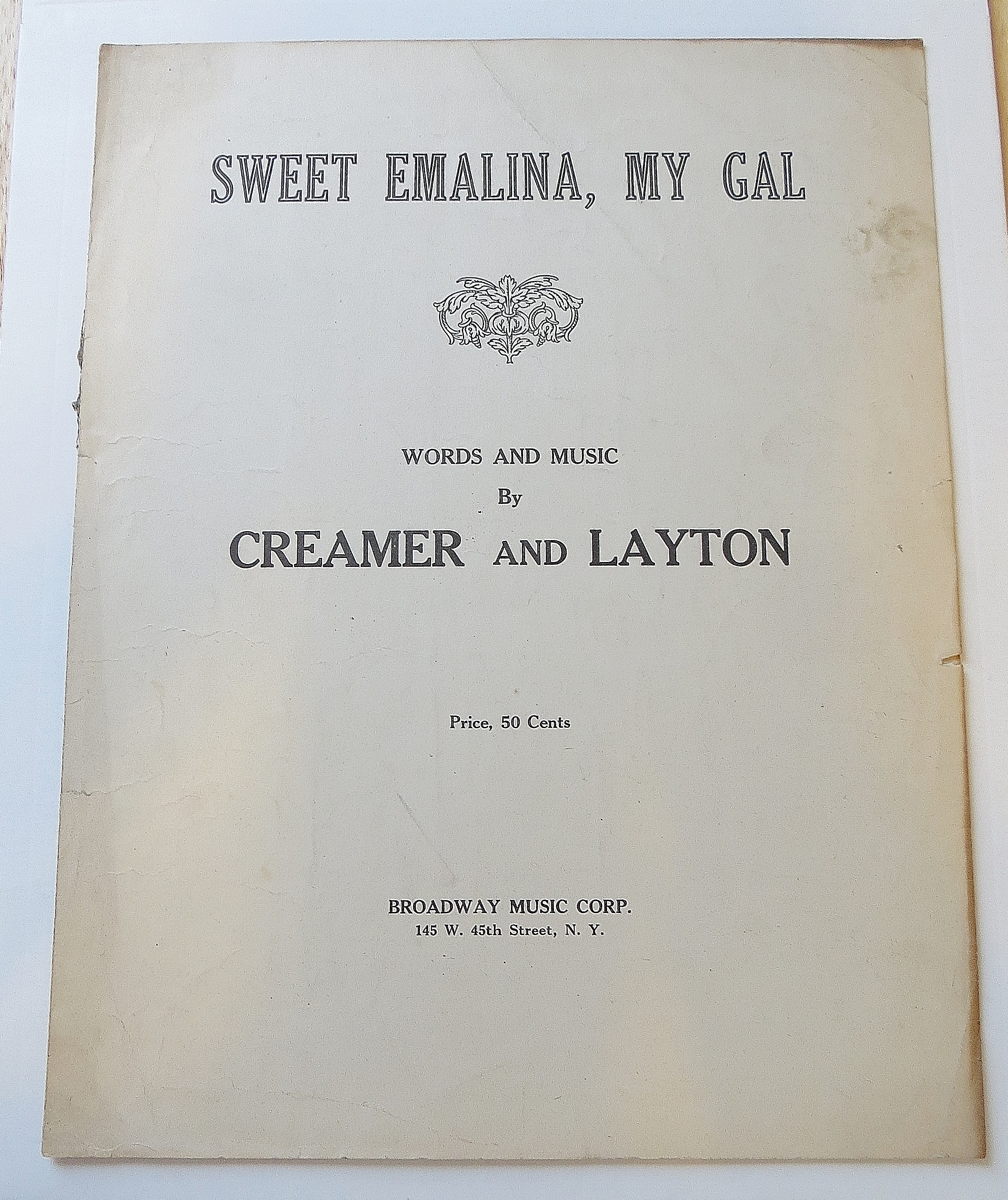 1917 Sweet Emalina, My Gal