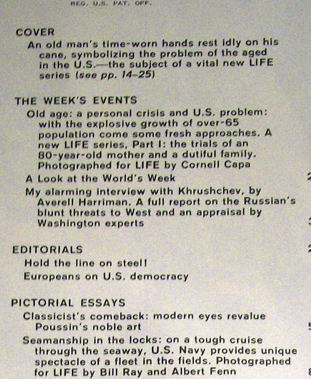 Life Magazine-July 13, 1959-Old Age & Khrushchev's Talk