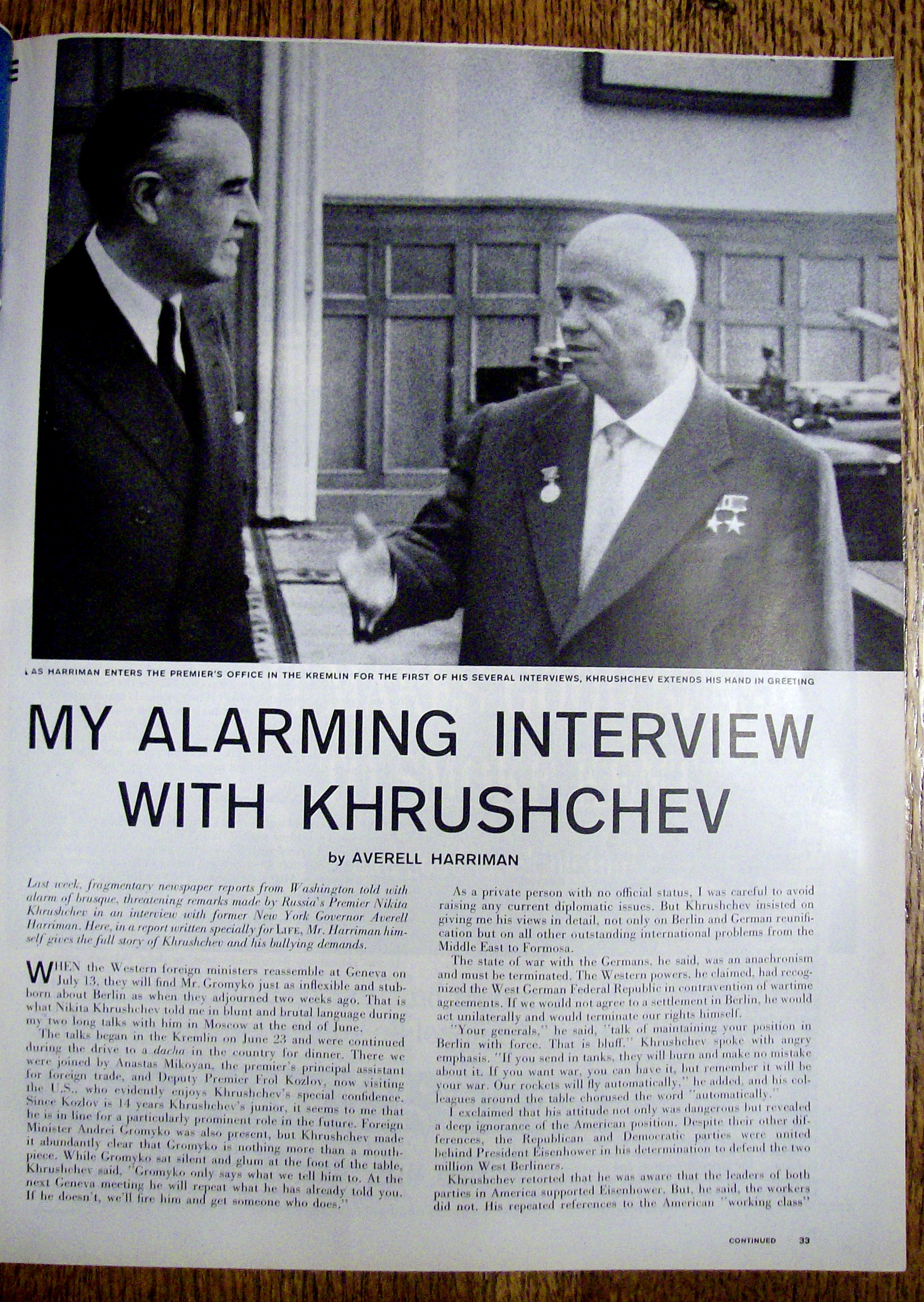 Life Magazine-July 13, 1959-Old Age & Khrushchev's Talk