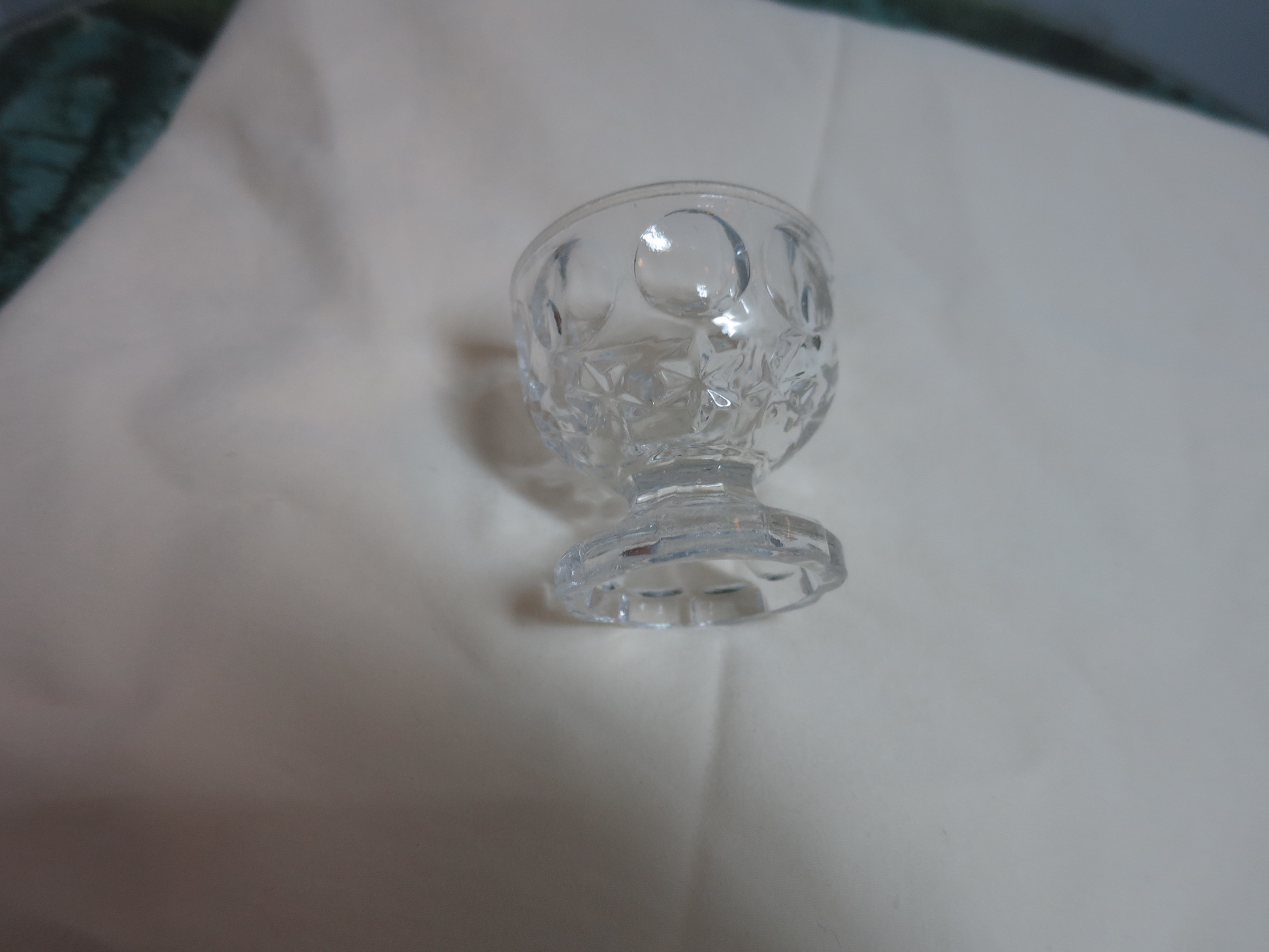 Vintage Moon and Star Glass Salt Cellar