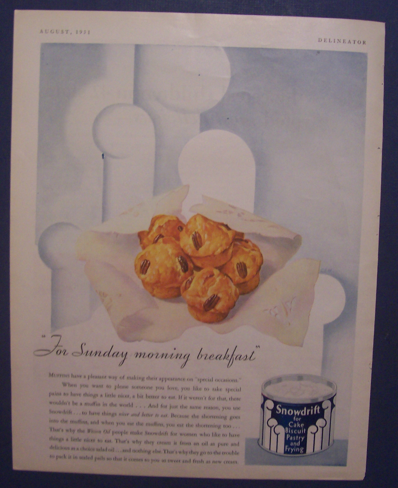 1931 Snowdrift for Cake Biscuit, Pastry & Frying