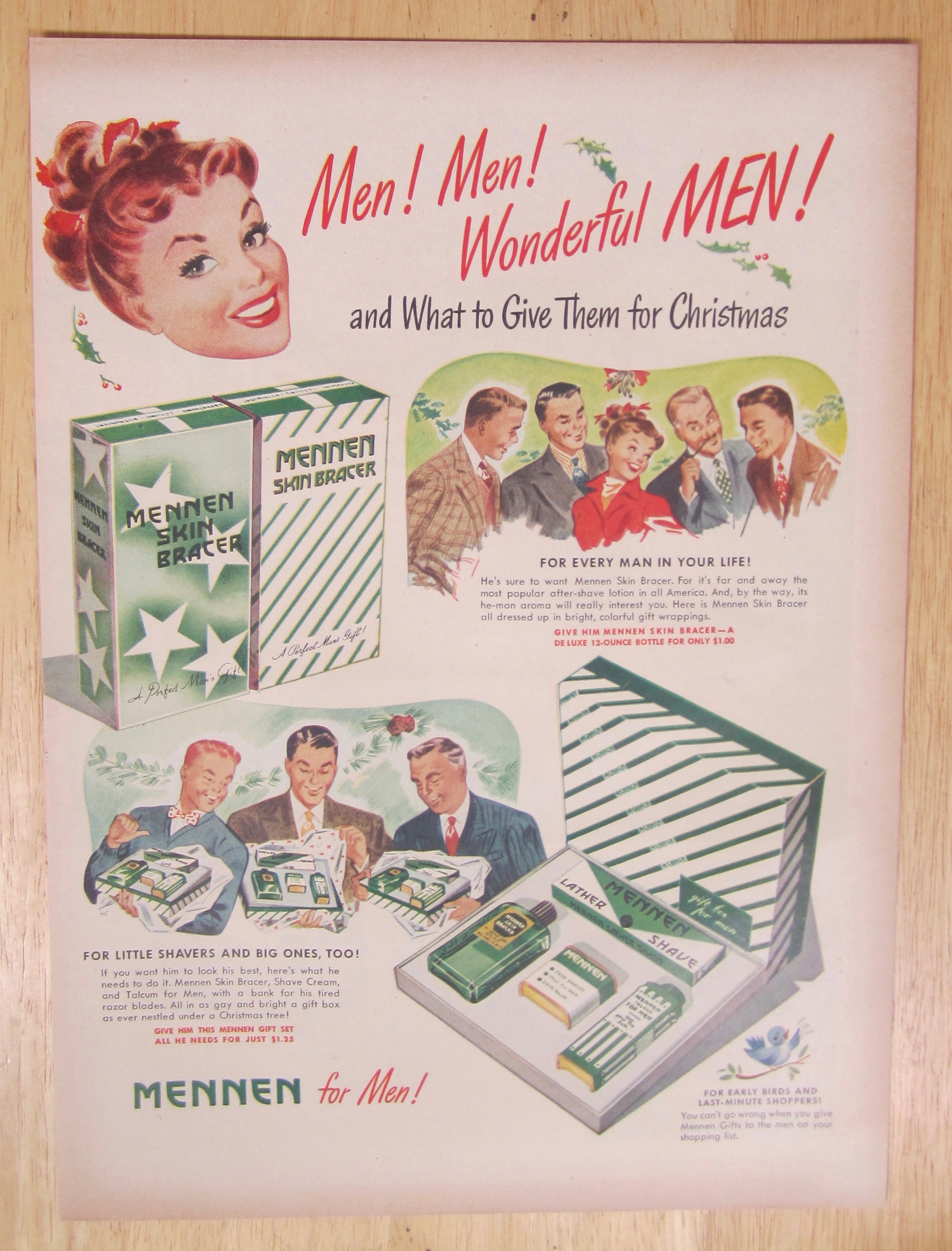 1947 Mennen Gift Sets with Men Getting Gift Sets