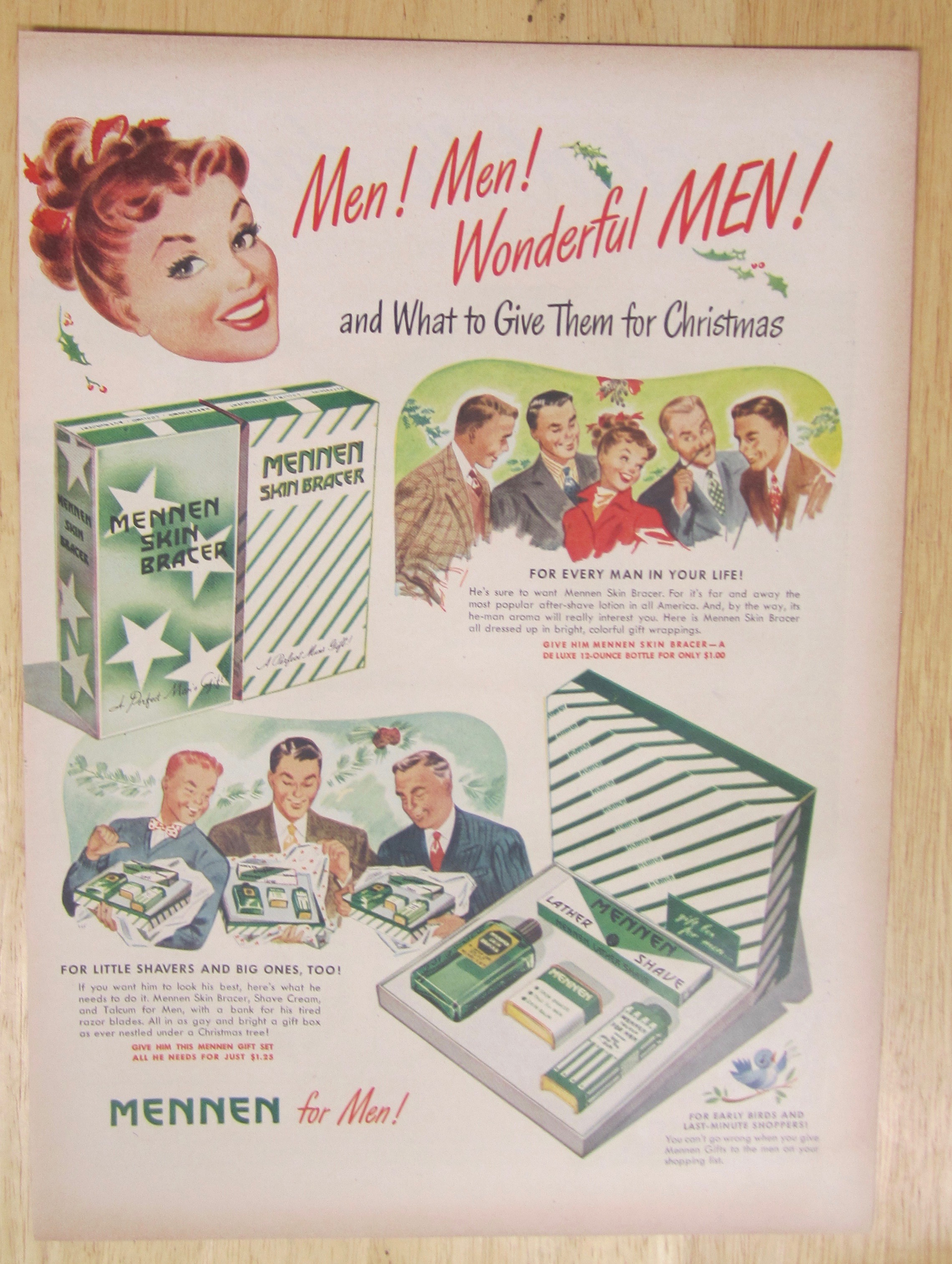 1947 Mennen Gift Sets with Men Getting Gift Sets