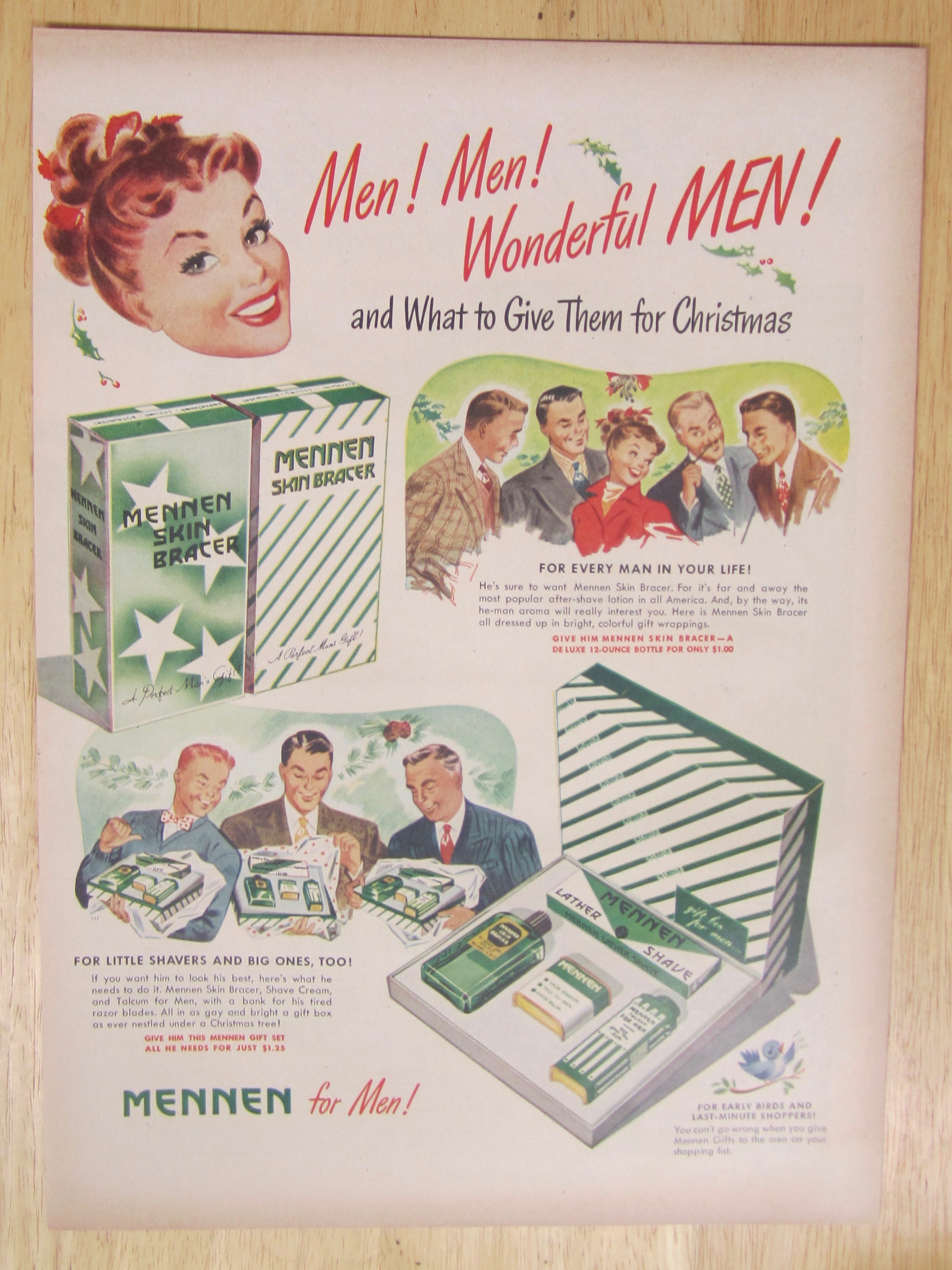 1947 Mennen Gift Sets with Men Getting Gift Sets