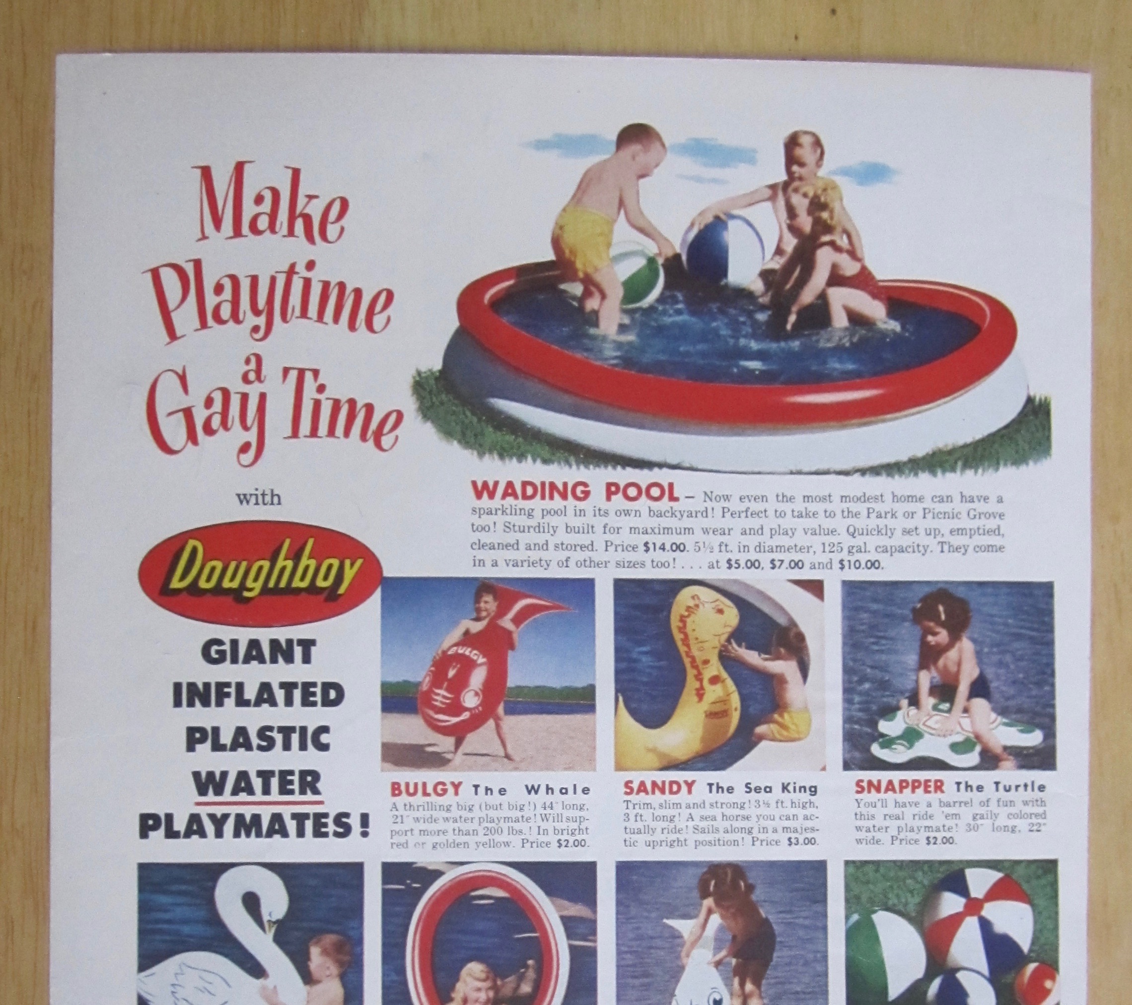 1950 Doughboy Inflatables with Wading Pool & More