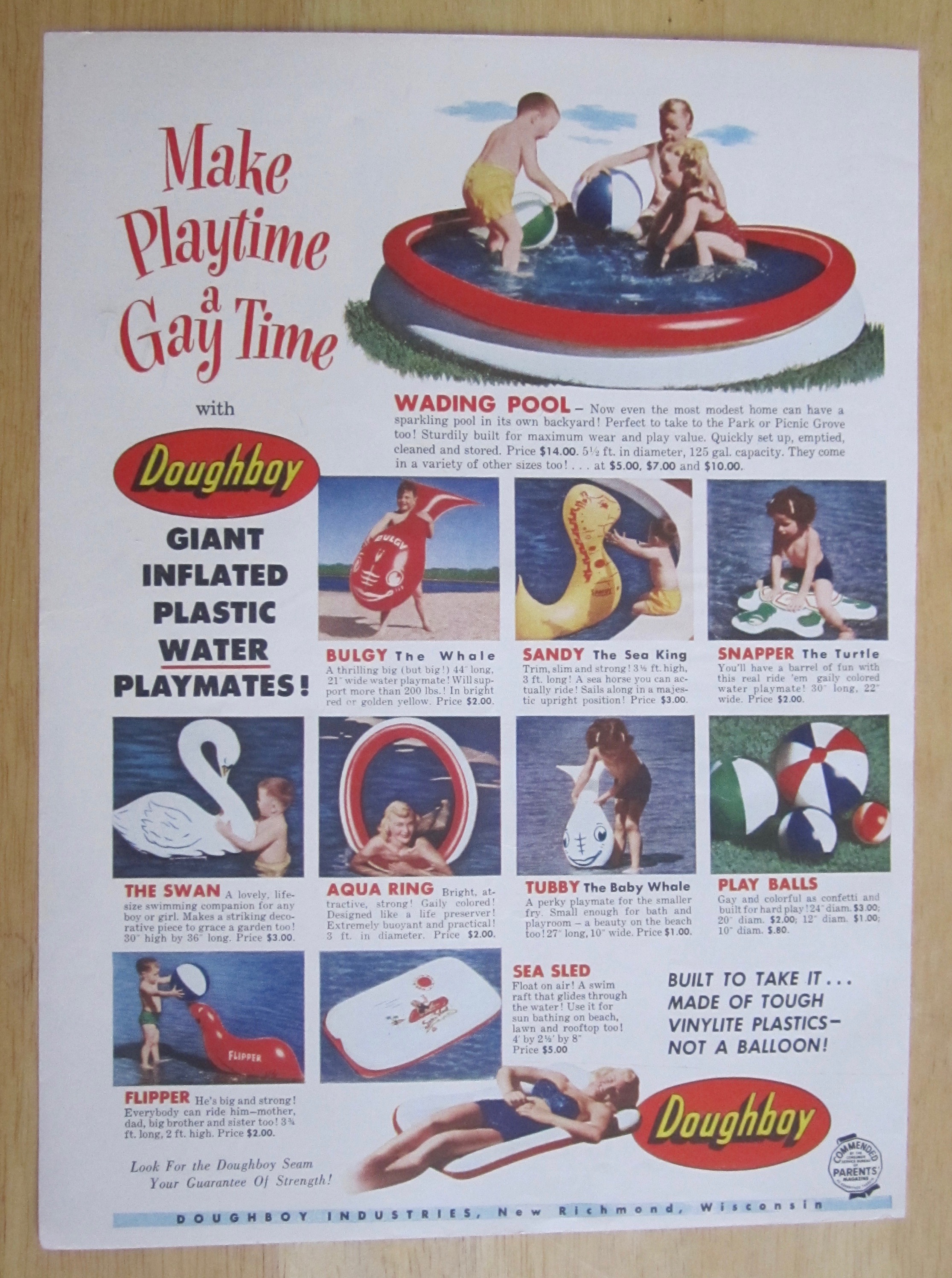 1950 Doughboy Inflatables with Wading Pool & More