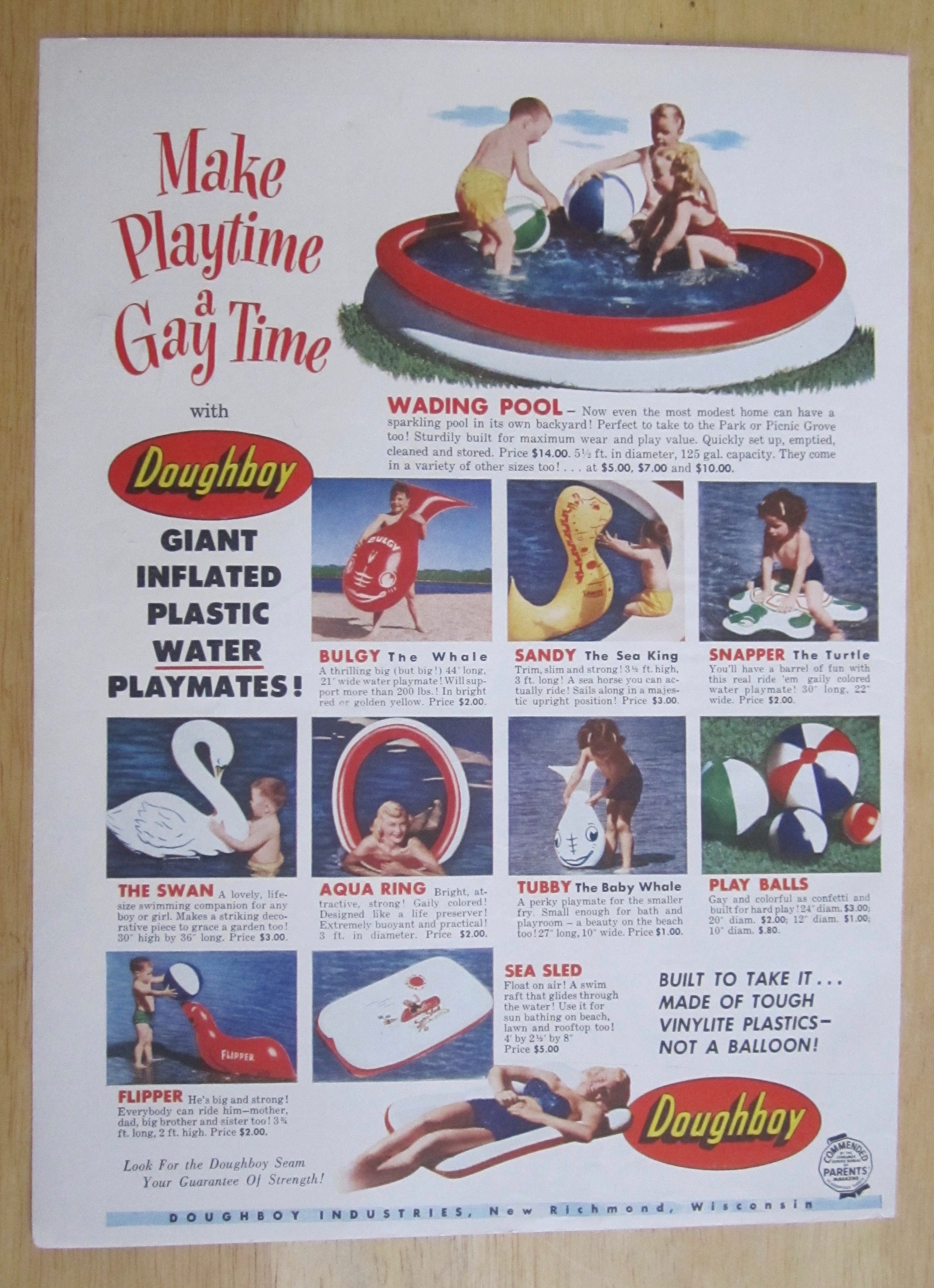 1950 Doughboy Inflatables with Wading Pool & More
