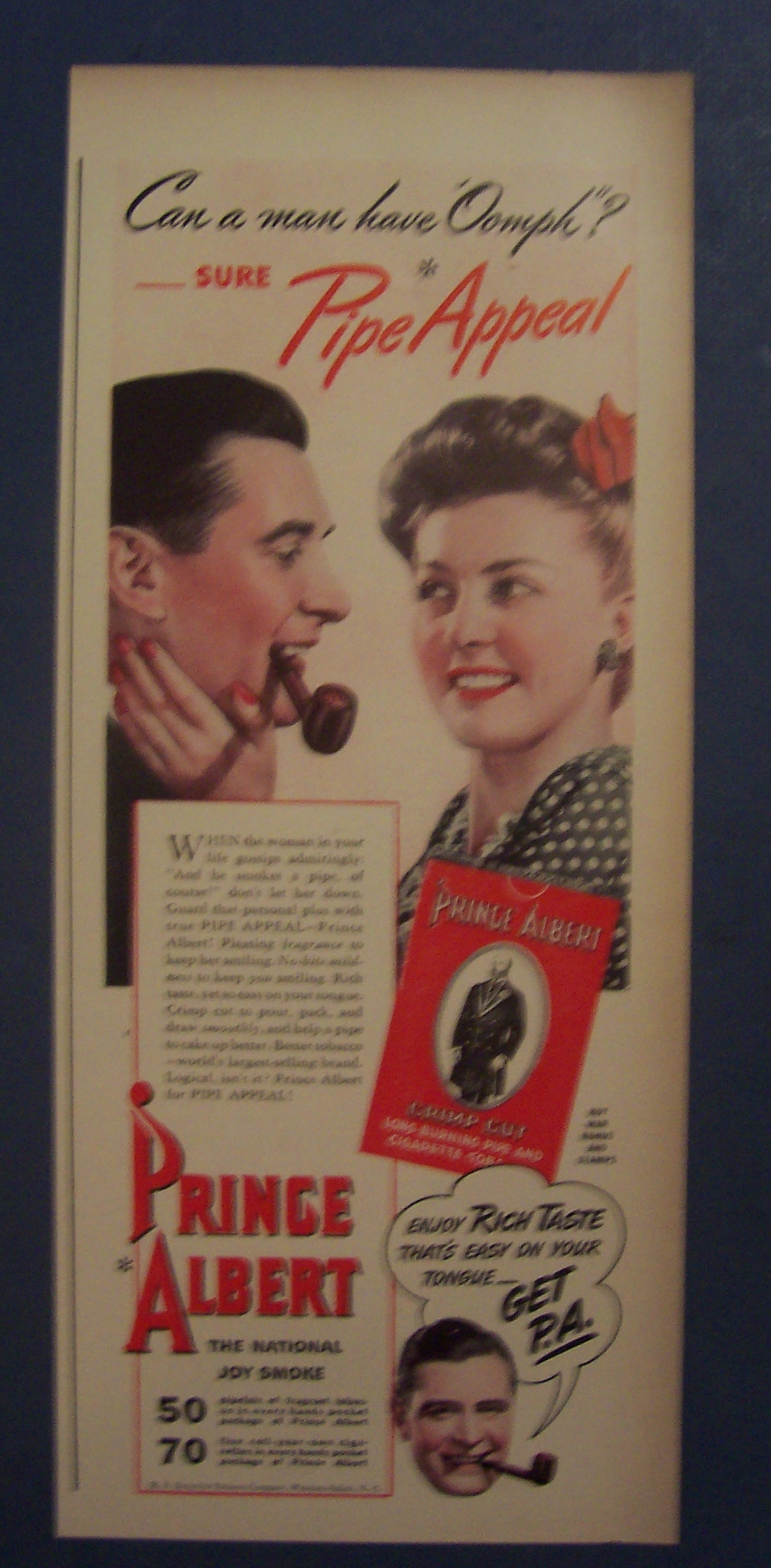 1943  Prince  Albert  Pipe  & Cigarette  Tobacco