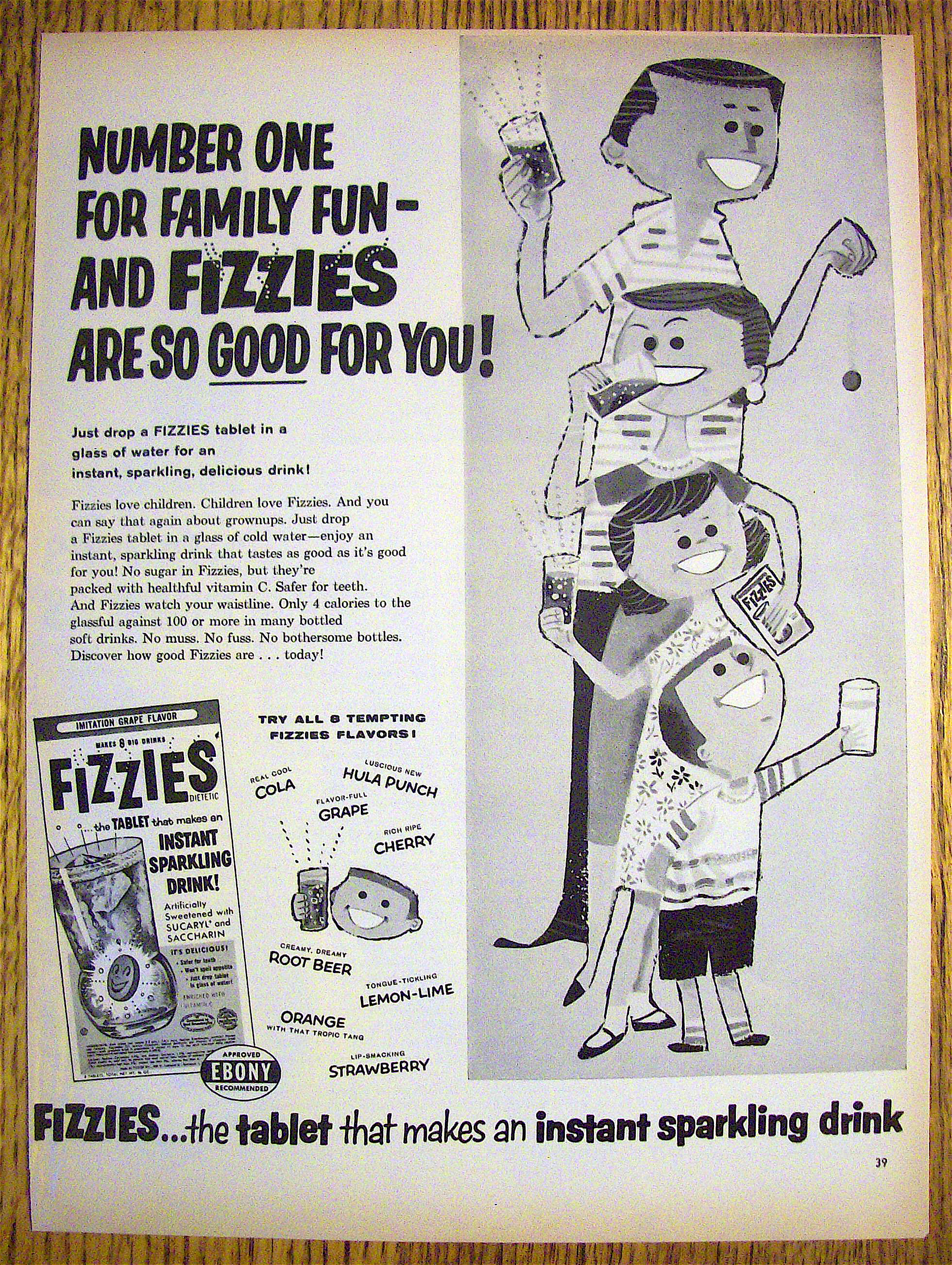 1960 Fizzies with a Family Standing & Drinking