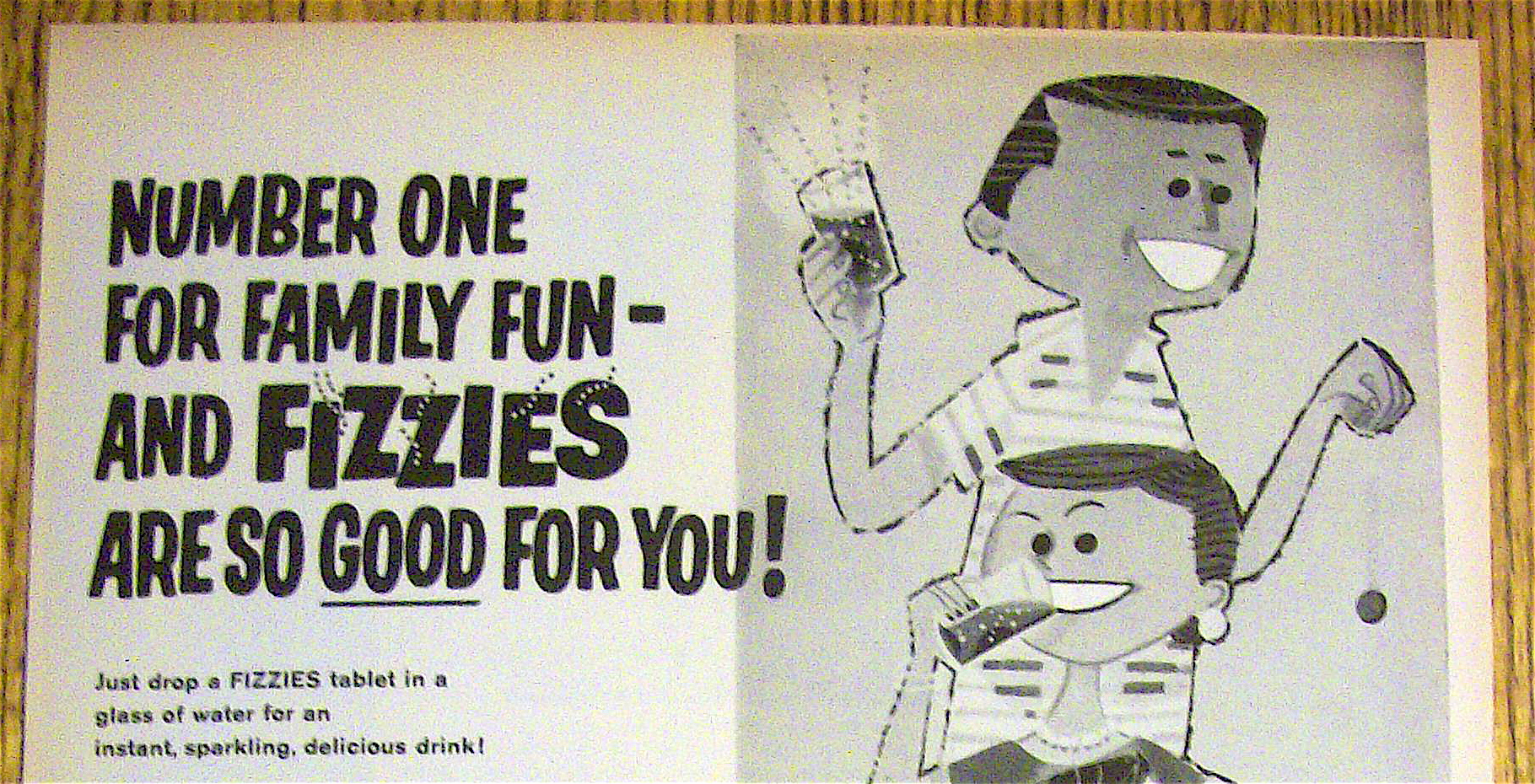 1960 Fizzies with a Family Standing & Drinking