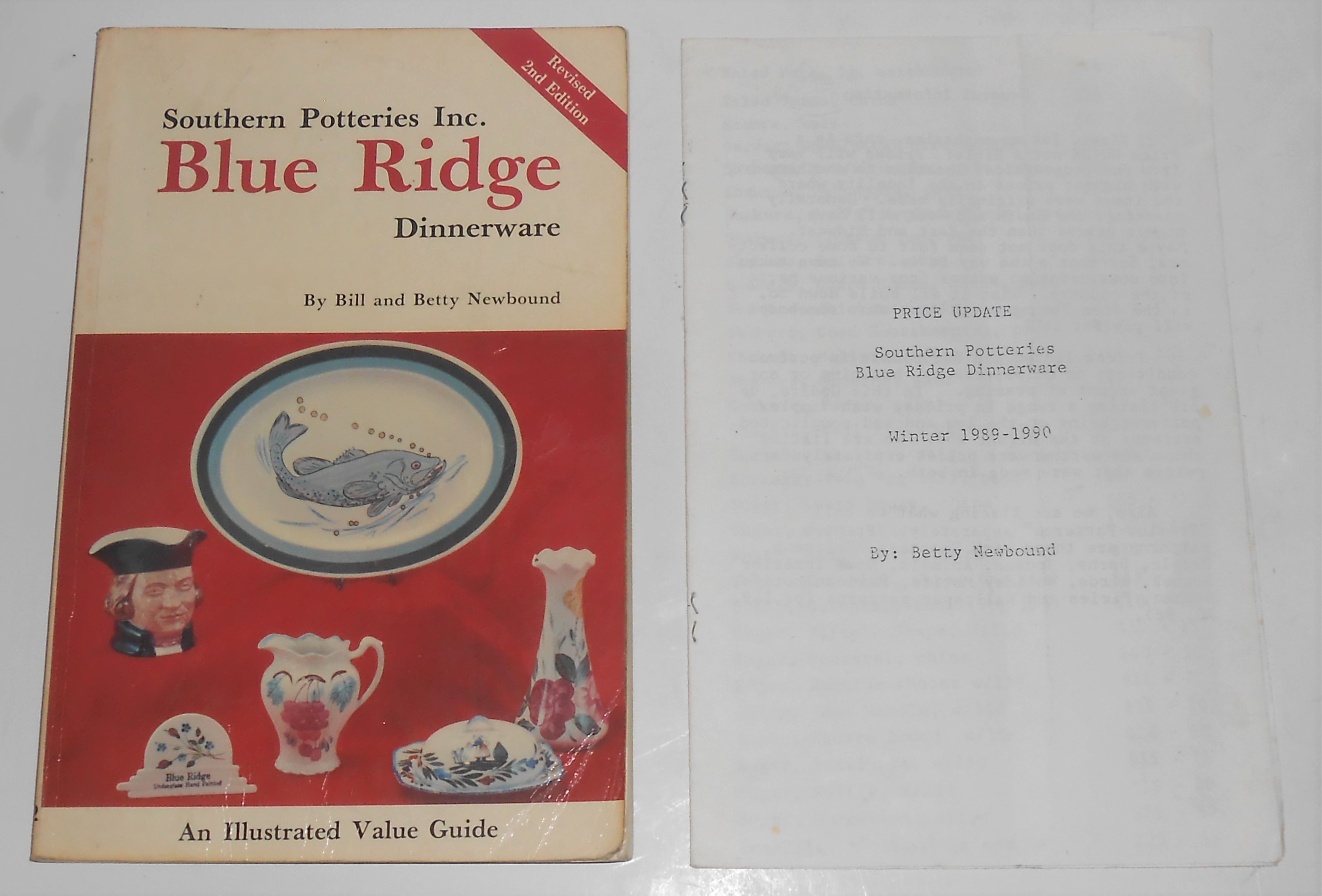 2nd Edition Blue Ridge Pottery Book w/additional Price