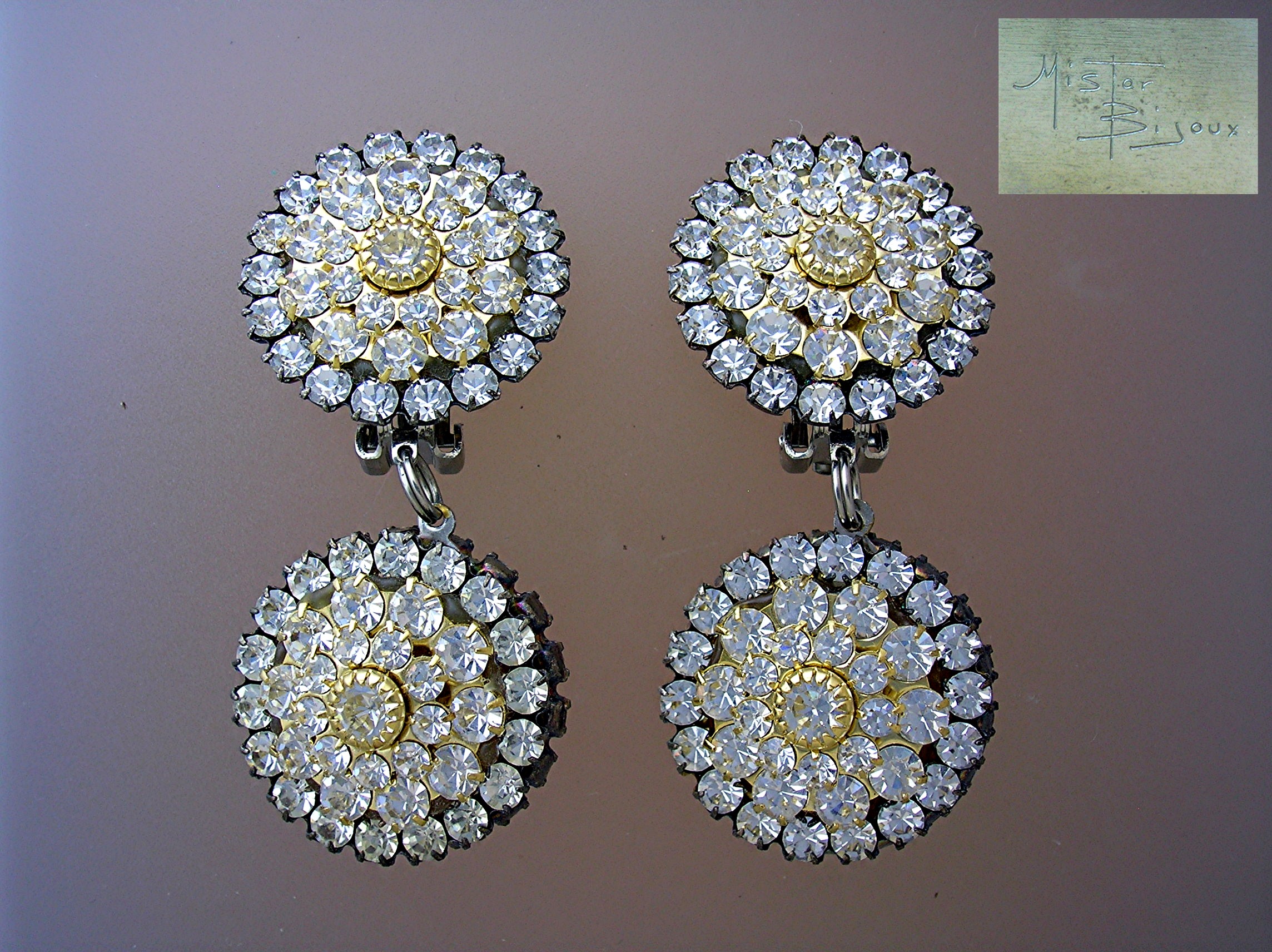 MISTAR BIJOUX Rhinestone Earrings