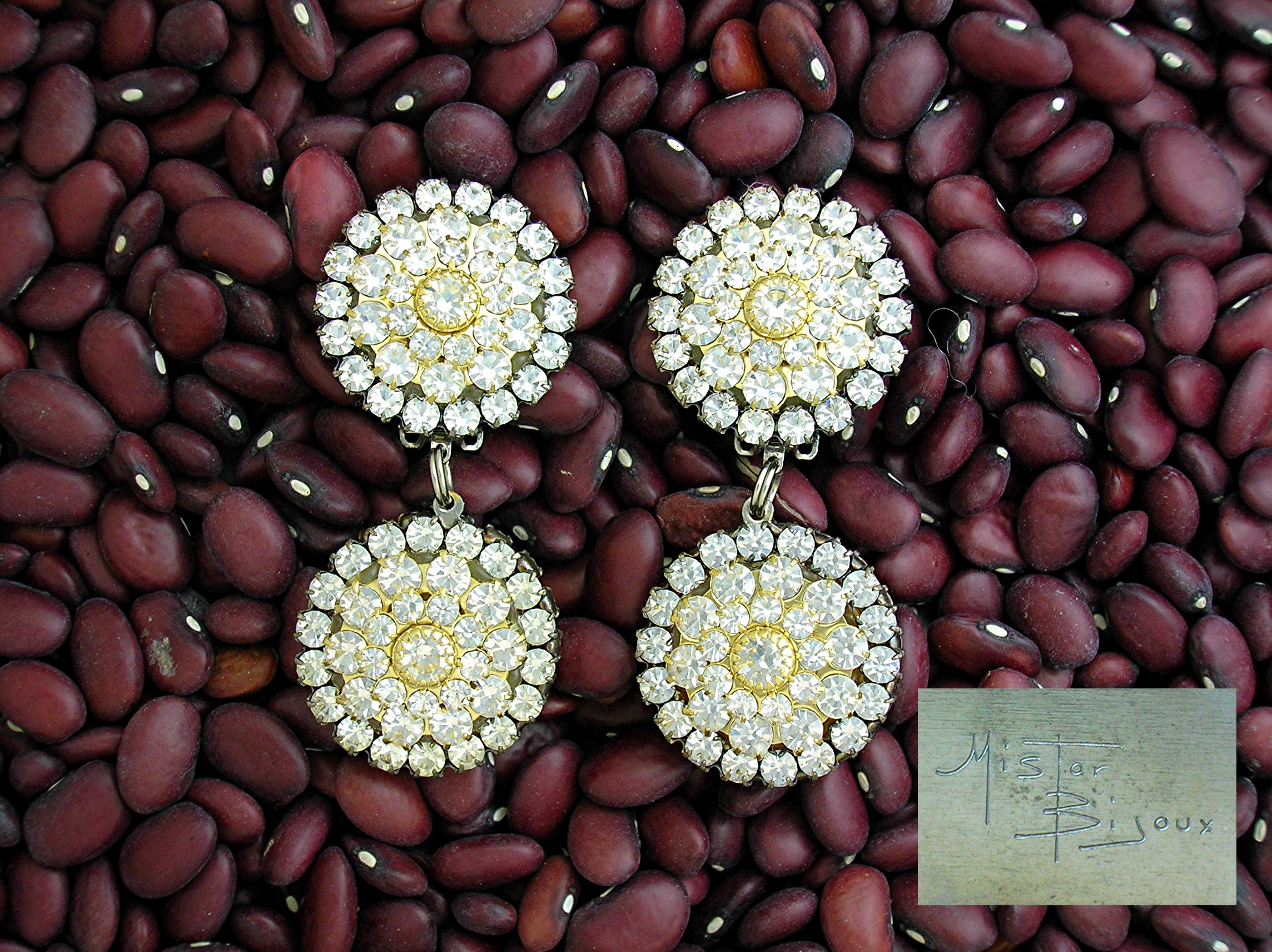MISTAR BIJOUX Rhinestone Earrings