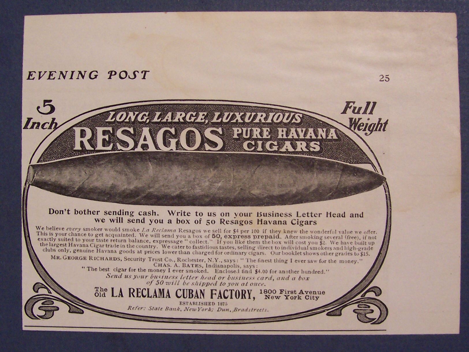 1904 Resagos Pure Havana Cigars