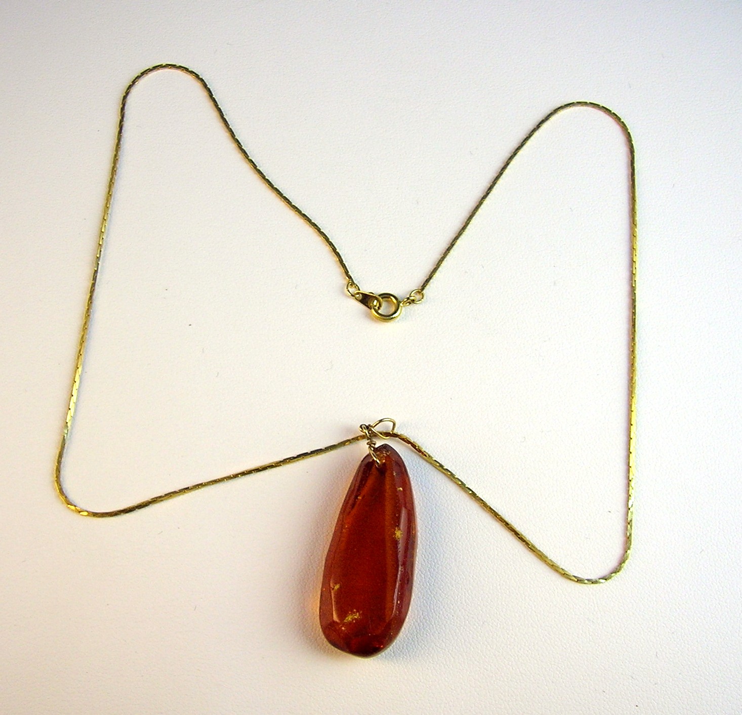 Baltic Faceted Honey Amber Pendant