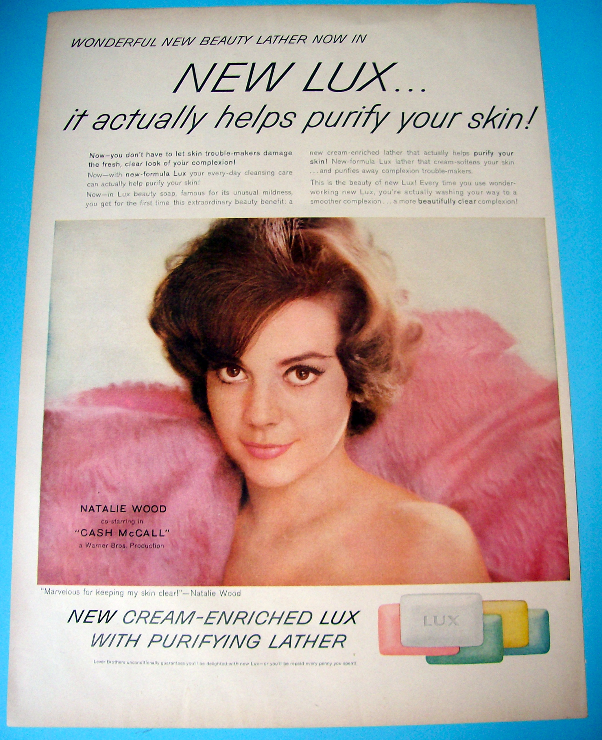 Vintage Ad: 1960 Lux Bar Soap with Natalie Wood