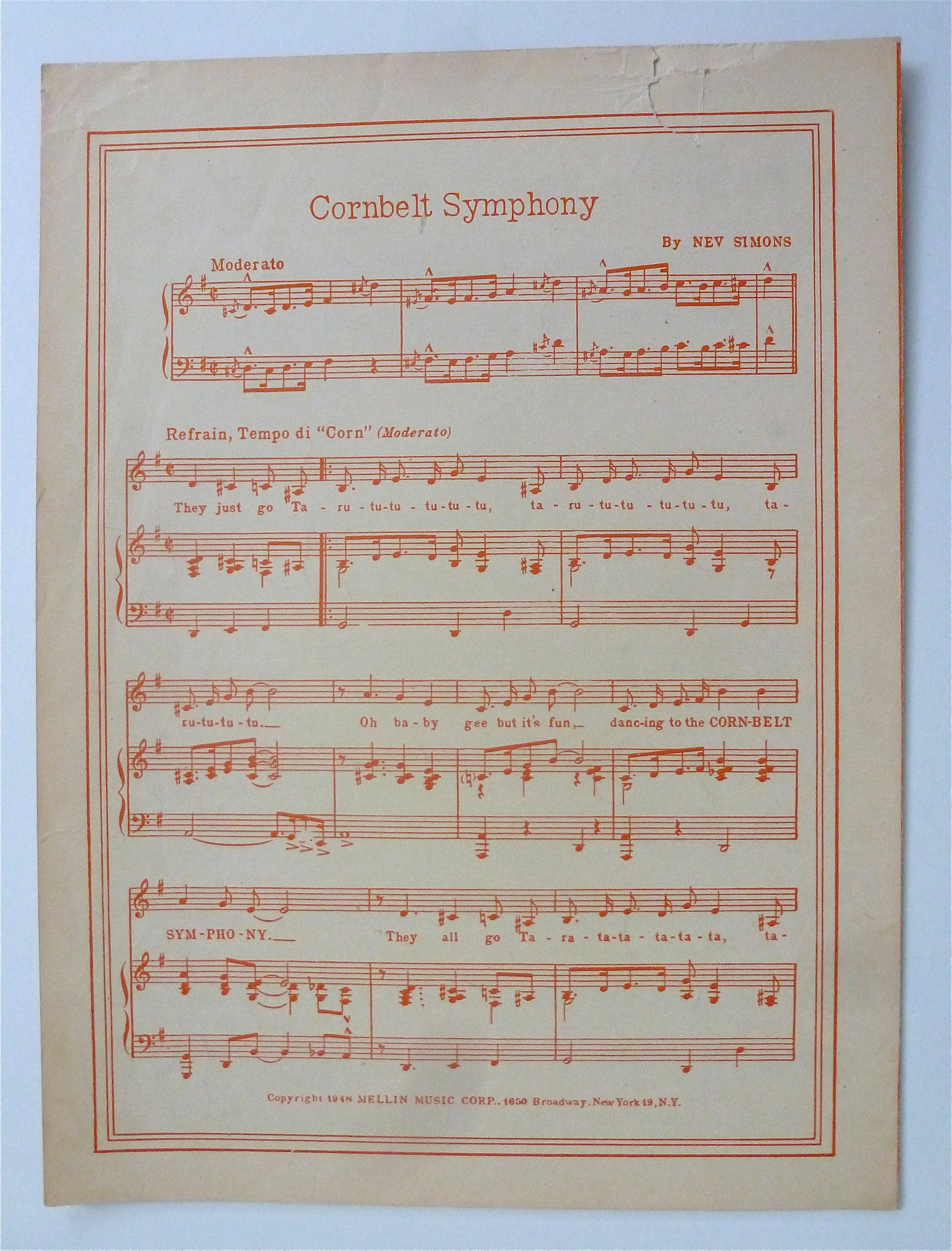 Sheet Music For 1951 (It's No) Sin