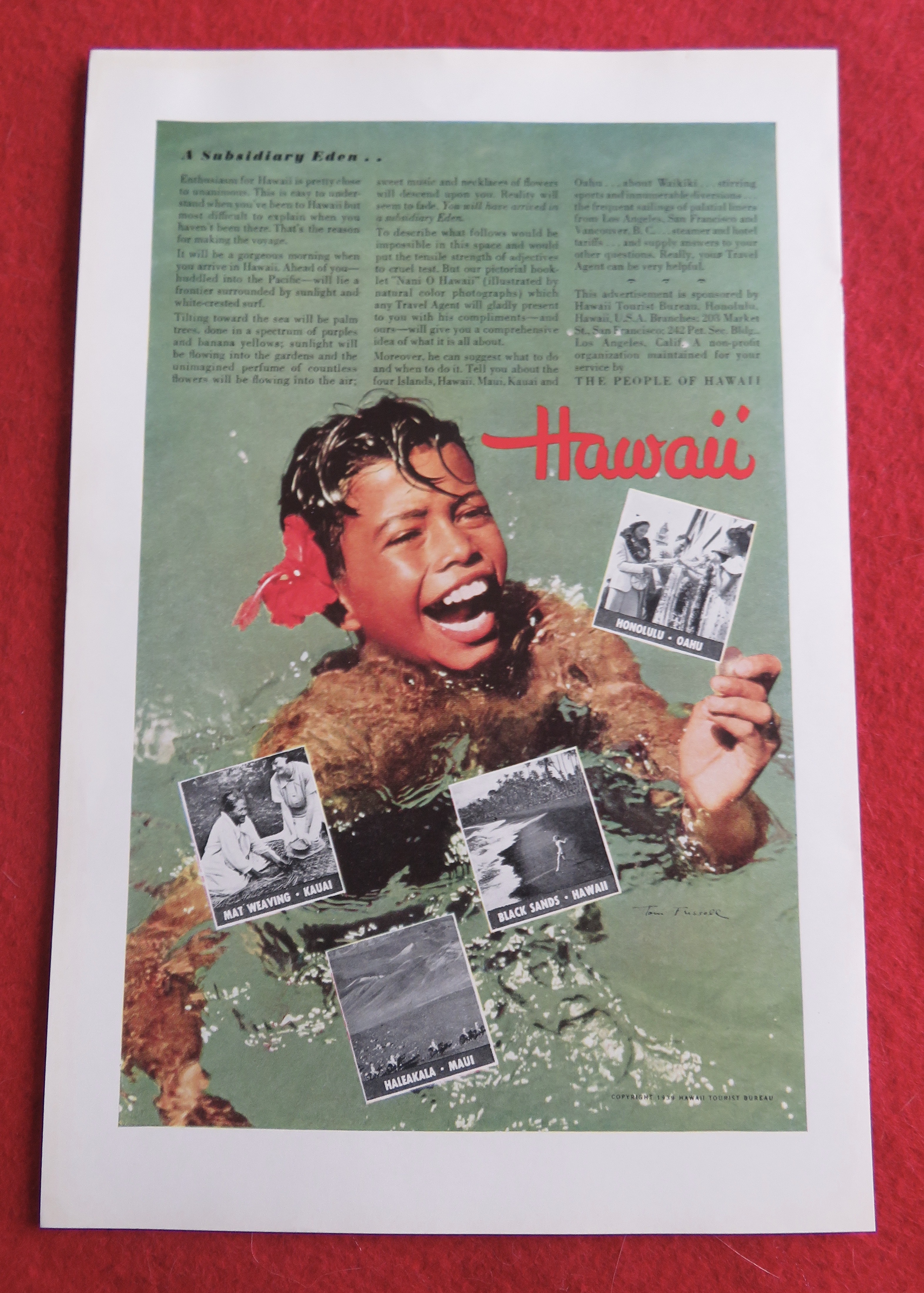 1940 The People Of Hawaii with Hawaiian Boy Swimming