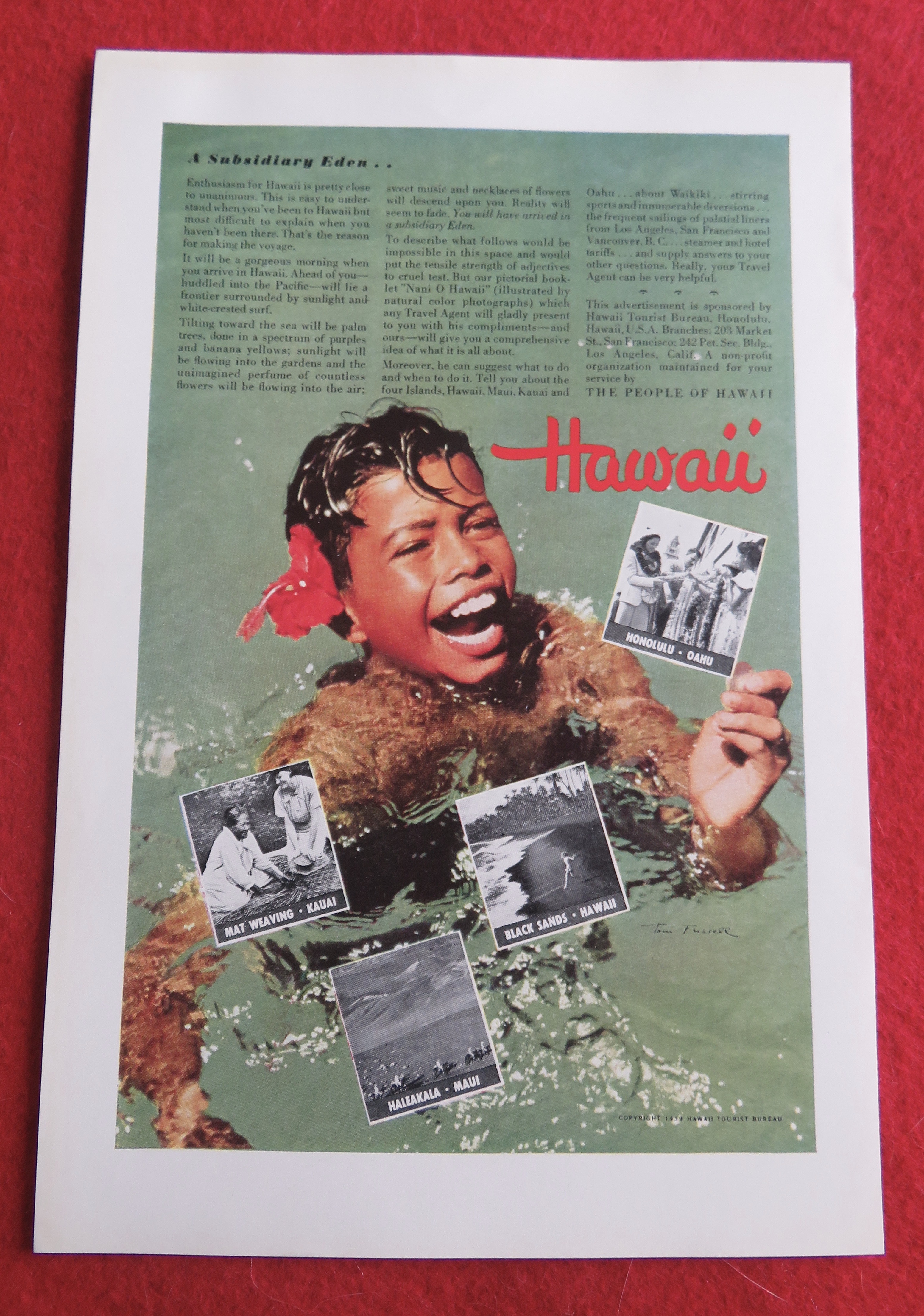 1940 The People Of Hawaii with Hawaiian Boy Swimming