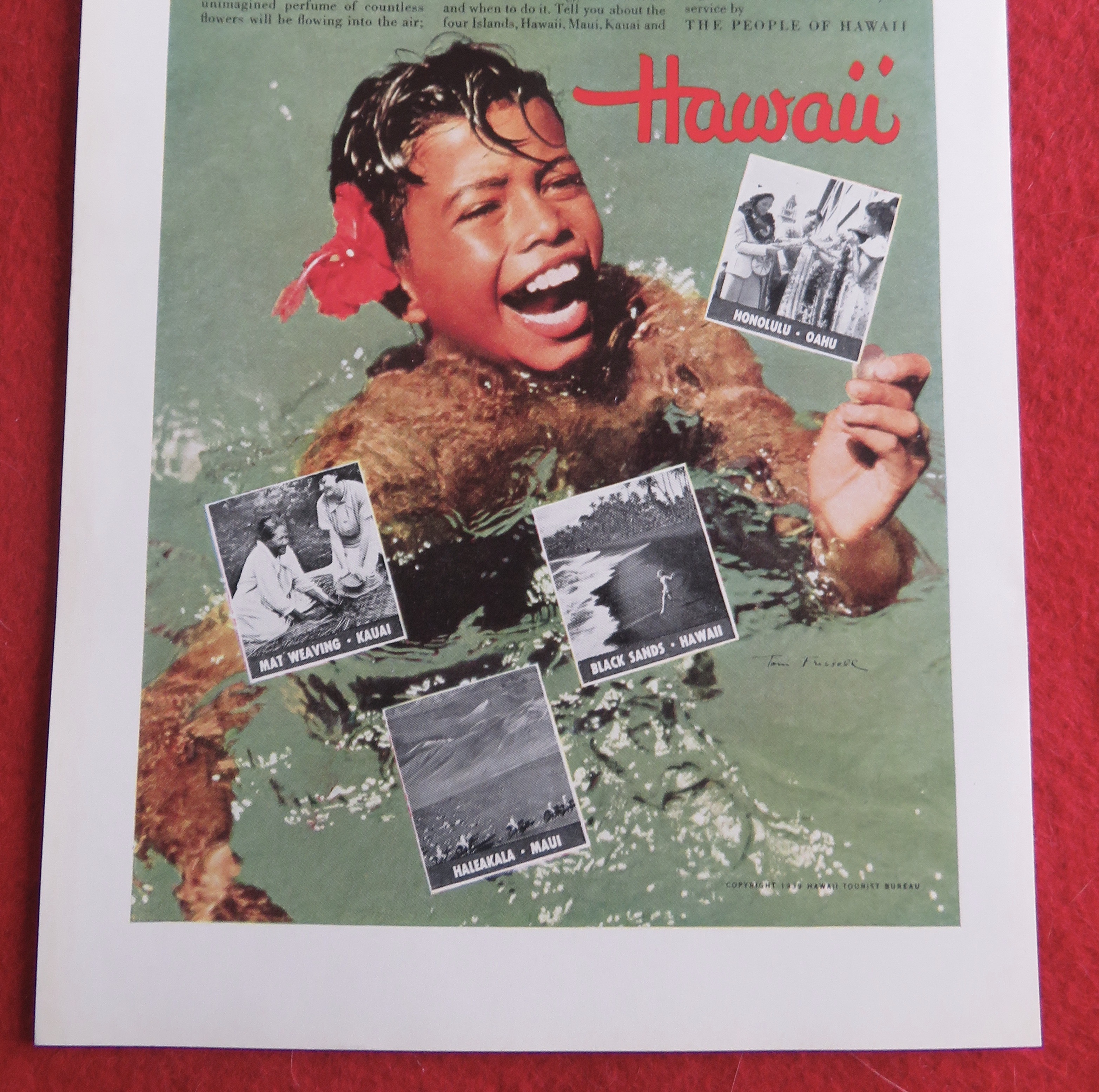 1940 The People Of Hawaii with Hawaiian Boy Swimming