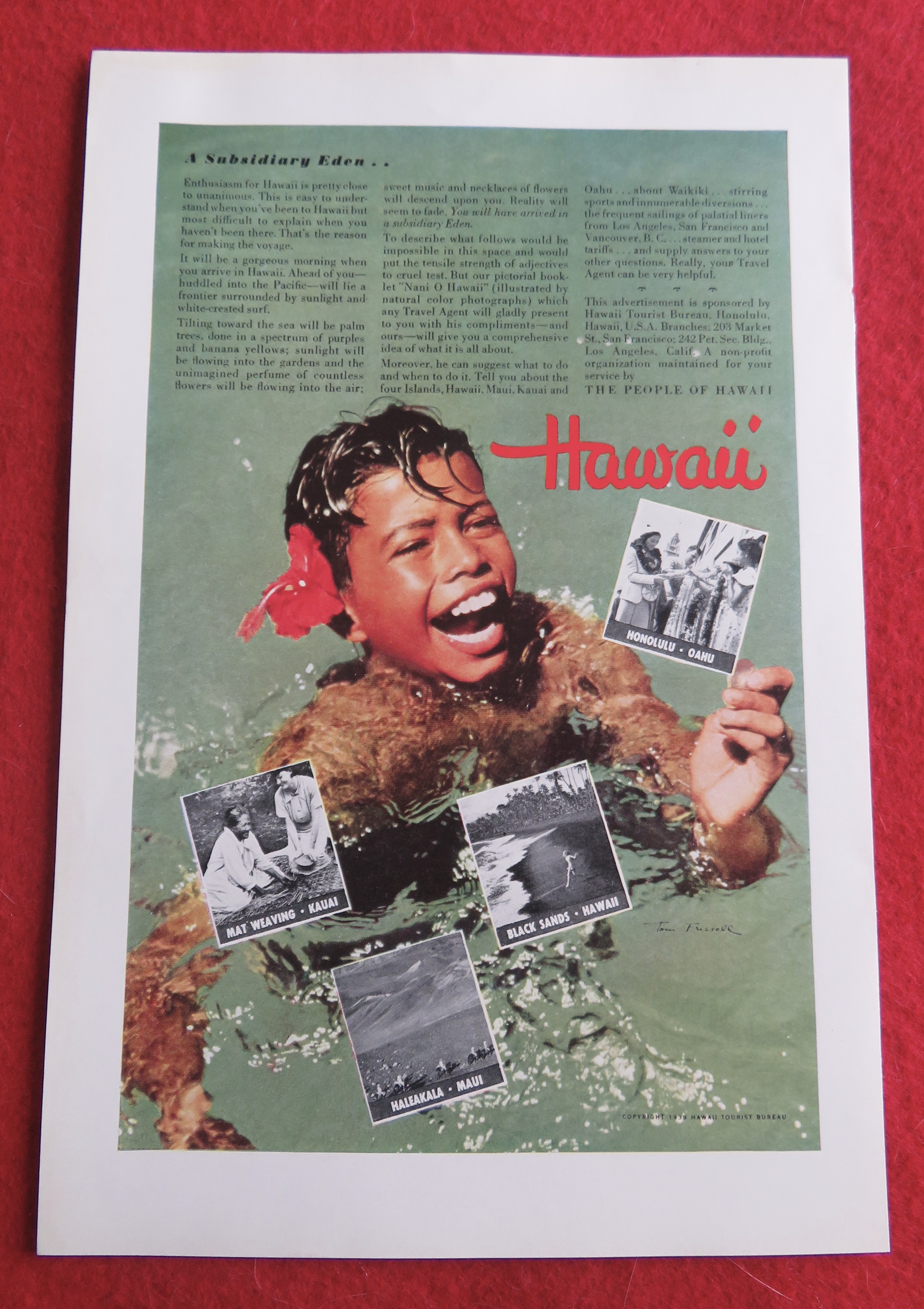 1940 The People Of Hawaii with Hawaiian Boy Swimming