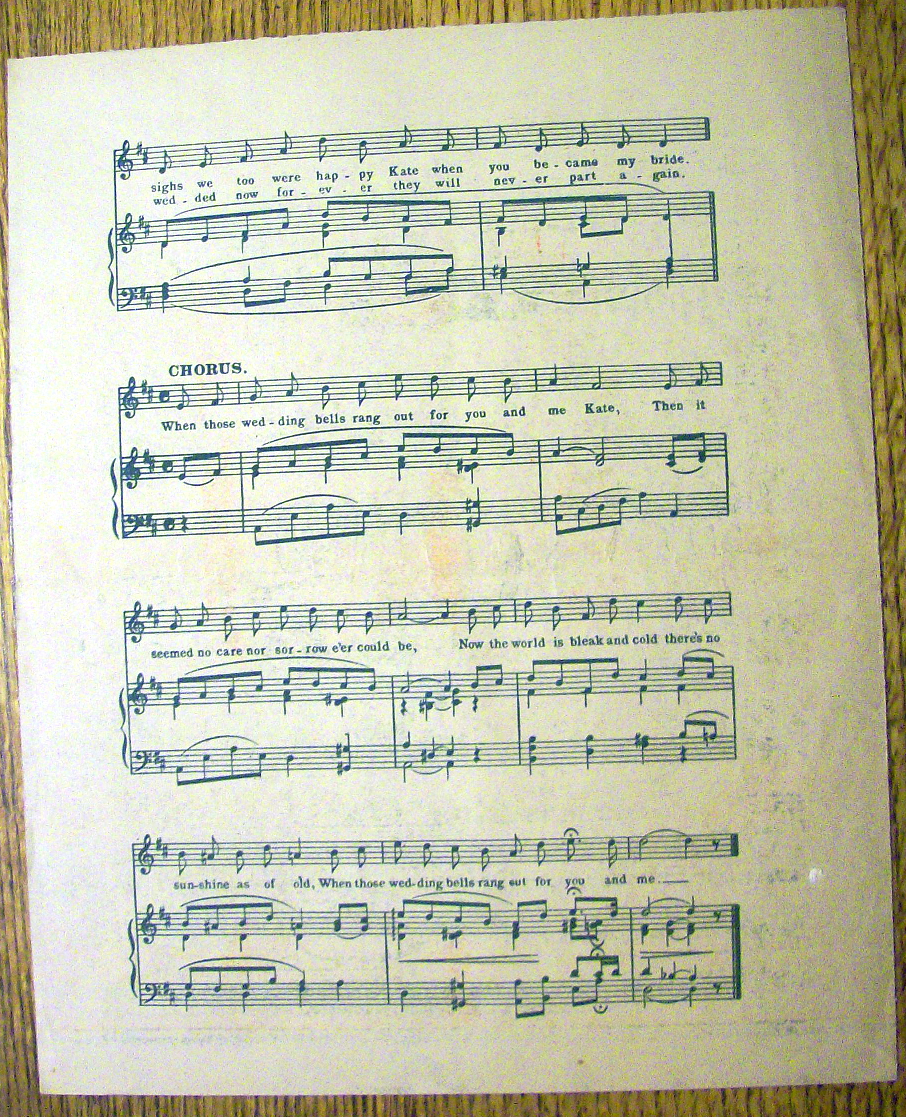 1903 When Those Wedding Bells Rang Out For You & Me